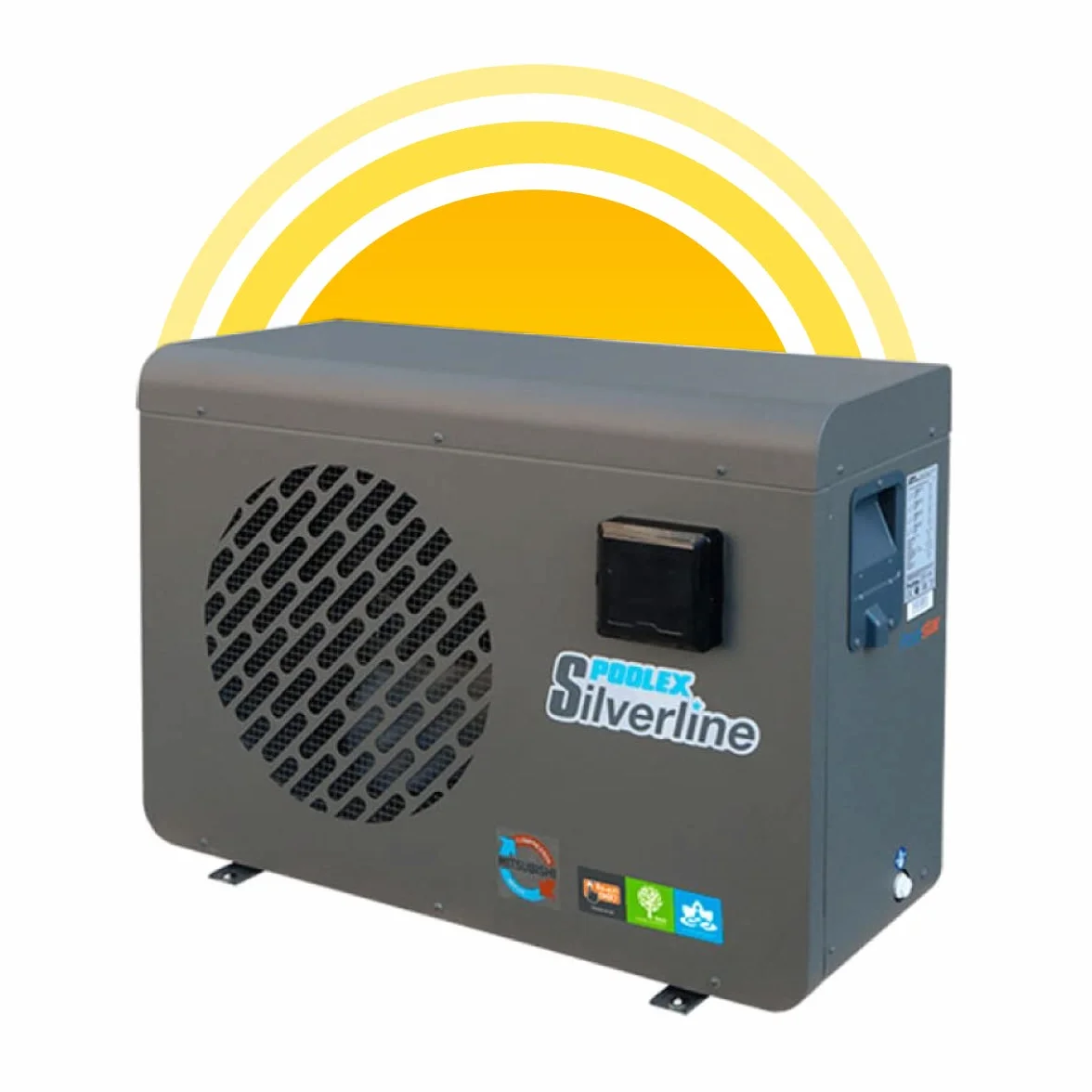 POOLEX Pompe à Chaleur Piscine PC-SLP055 Silverline 55 5.5kW 20-30m3 Silencieuse