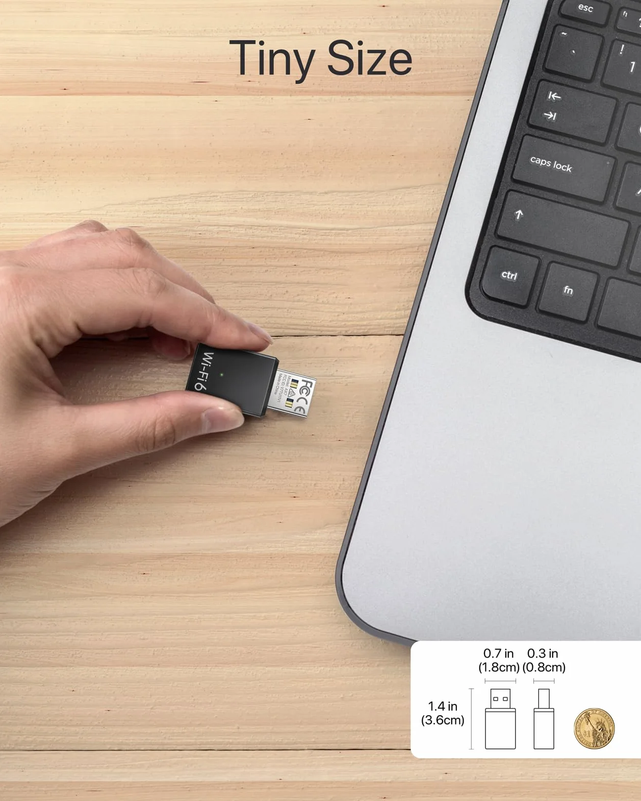 BrosTrend AX900 Clé WiFi 6 Mini USB Double Bande 5GHz 600Mbps 2.4GHz 286Mbps Compatible Windows 11/10/7