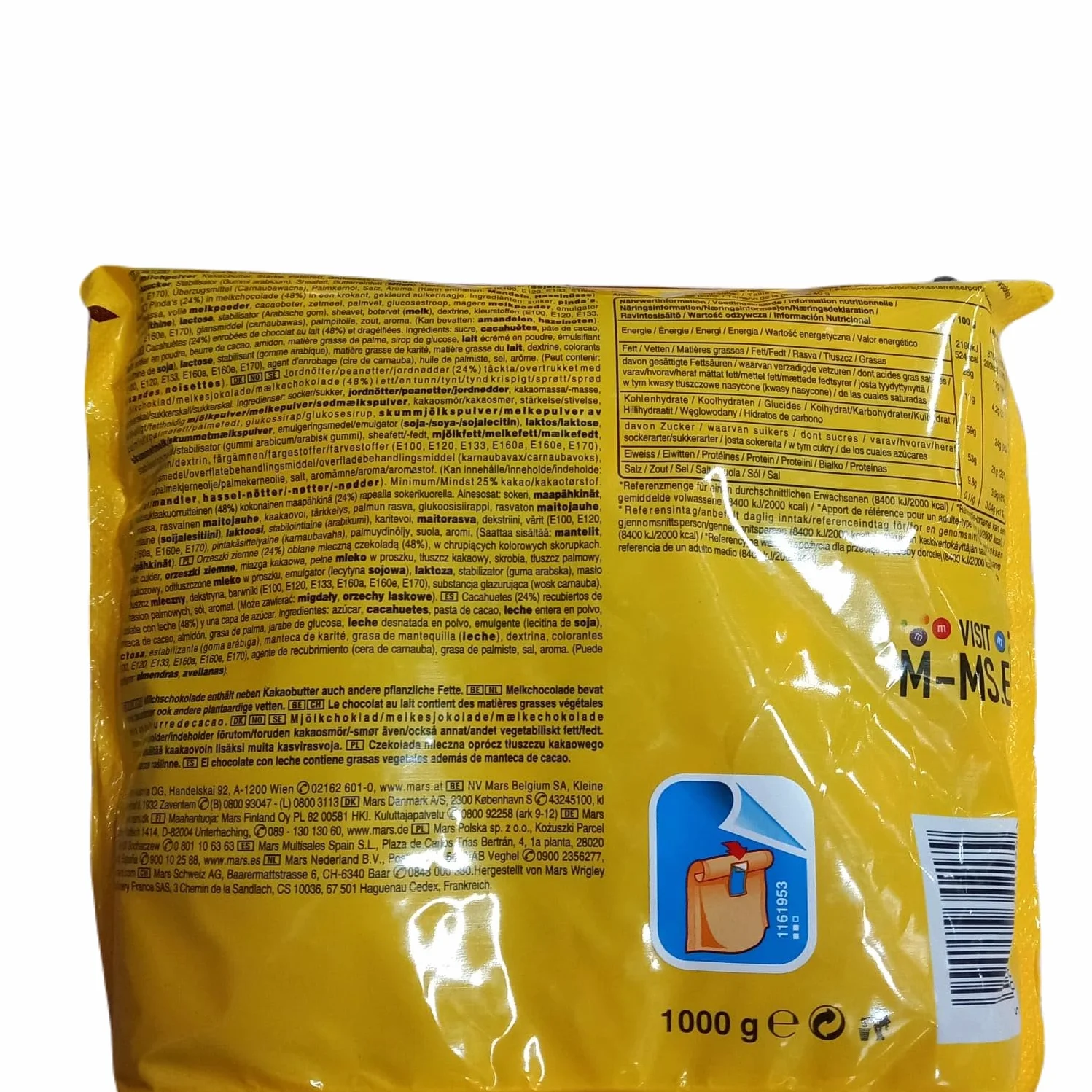 M&M'S Cacahuète 1kg Sac
