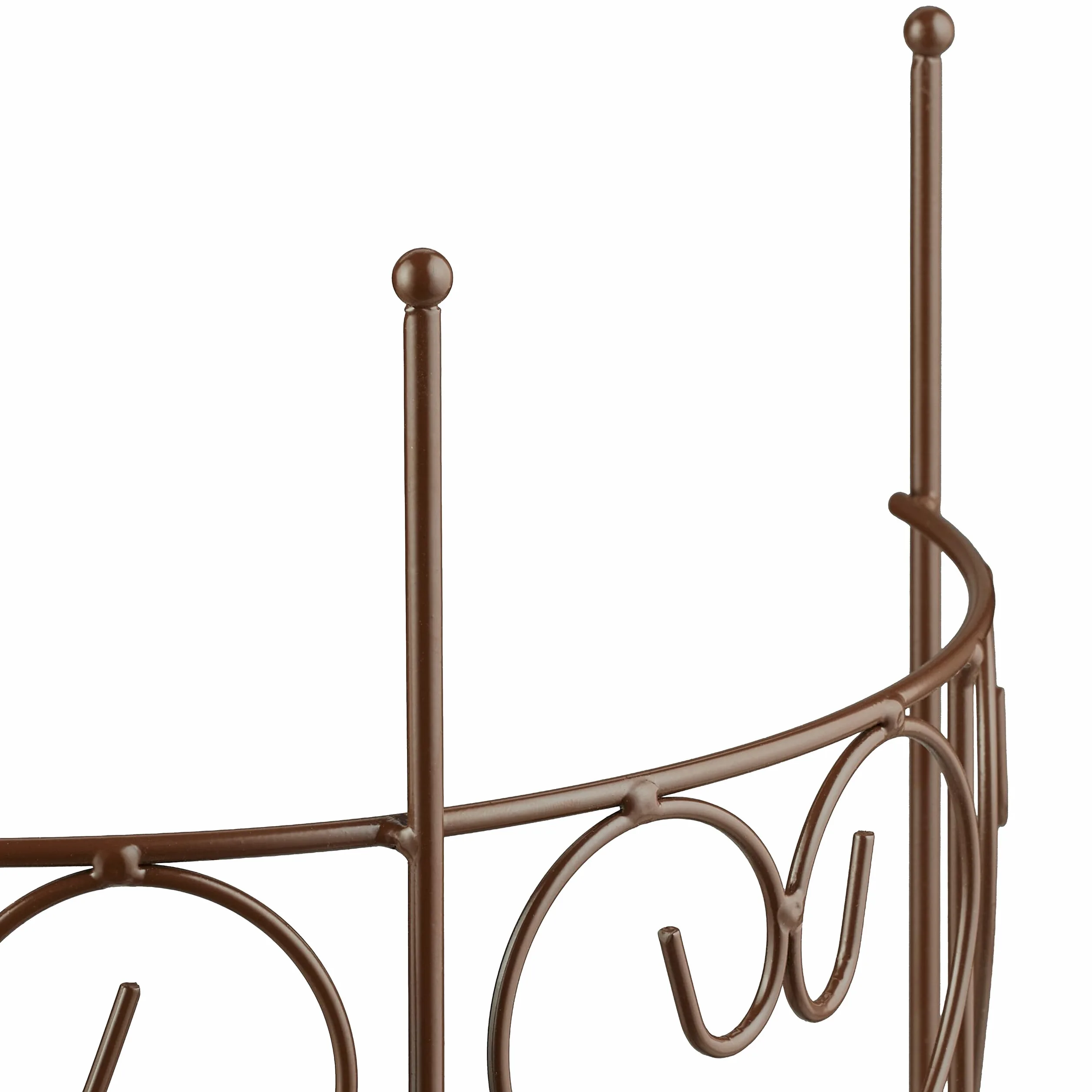 Relaxdays Tuteur Demi-Cercle, Lot de 2, Support Plantes Semi-Circulaire Fleurs et Plantes, hxl: 41,5x31 cm, Acier, Brun