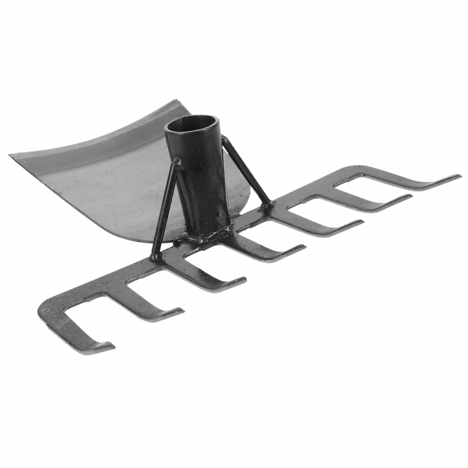 Houe de Jardin Multifonction en Acier Inoxydable Noir Robuste | Tête Combinée Bêche et Râteau, pour Ameublir la Terre, Design Solide, Outil de Jardinage Pratique