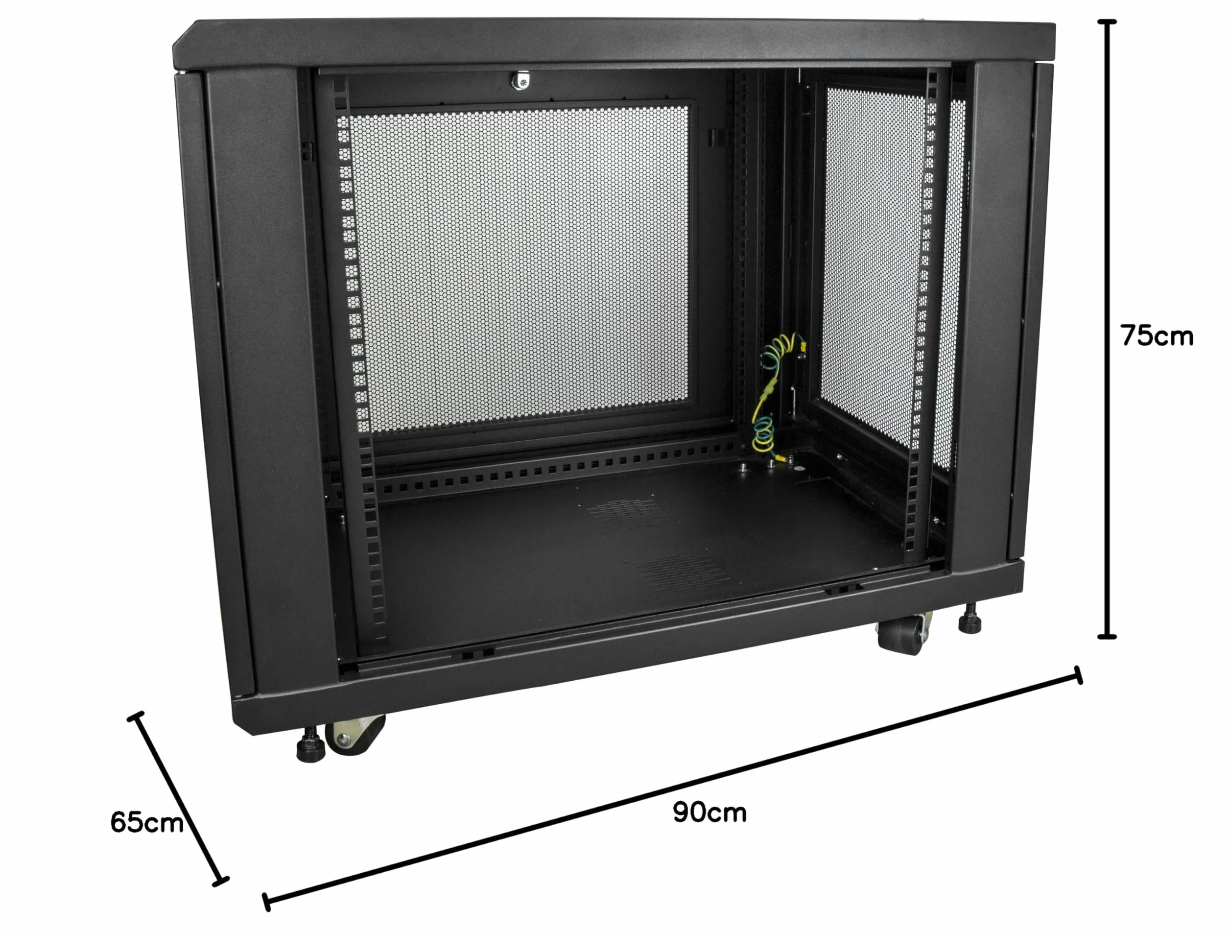 StarTech Armoire Rack 12U 19 pouces 4 Montants Fermé 75 cm 450 kg