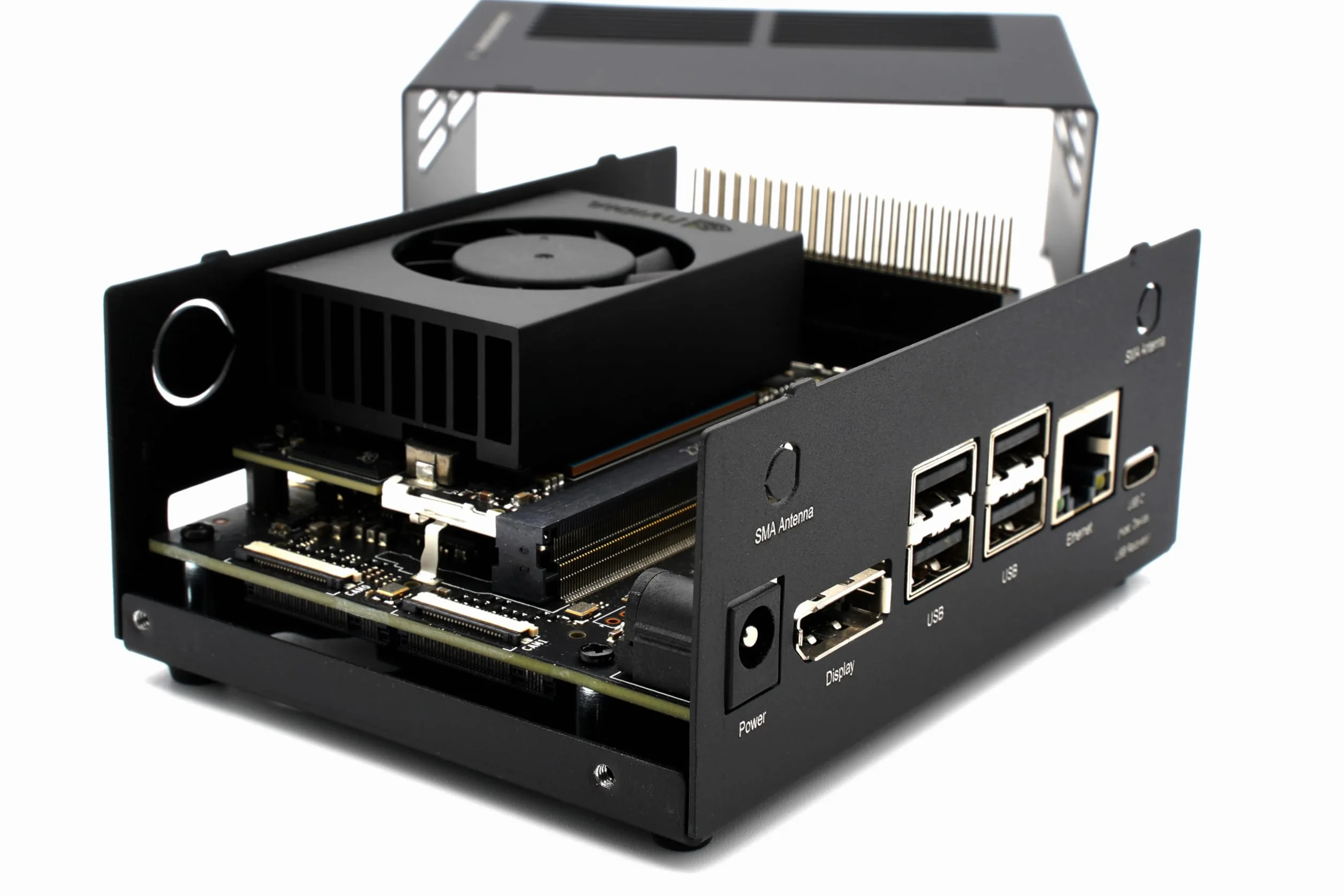 KKSB Jetson Orin Nano Super Developer Kit Case - Boîtier aluminium ventilation support VESA