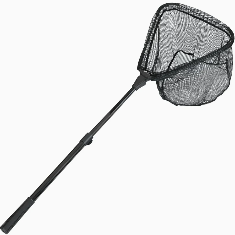 Épuisette télescopique Extensible jusqu'à 160 cm, Manche en Fibre de Carbone Extensible de 59,9 à 119,4 cm