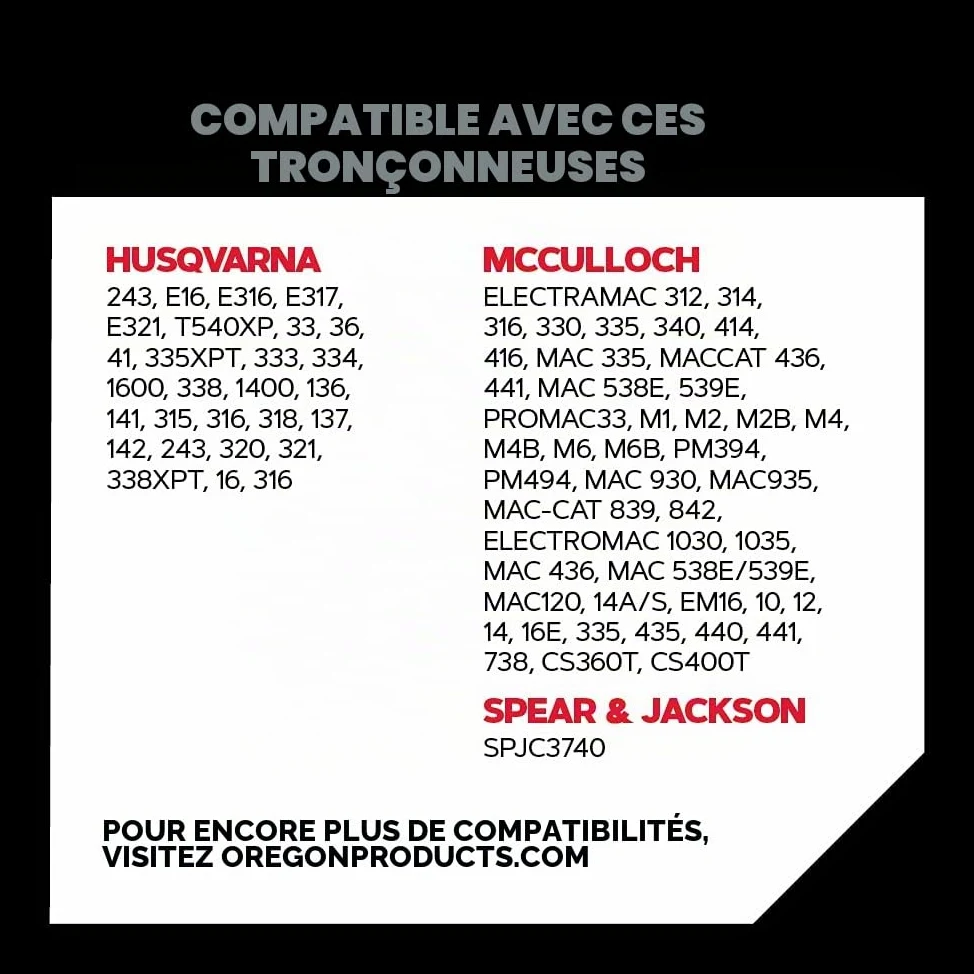 Oregon Tronçonneuse Électrique CS1400 2400W, Puissante Tronçonneuse Électrique avec Guide-Chaîne de 40 cm (16 pouces) & DuraCut M91VXL Chaîne de tronçonneuse pour tronçonneuse Husqvarna, 56 maillons