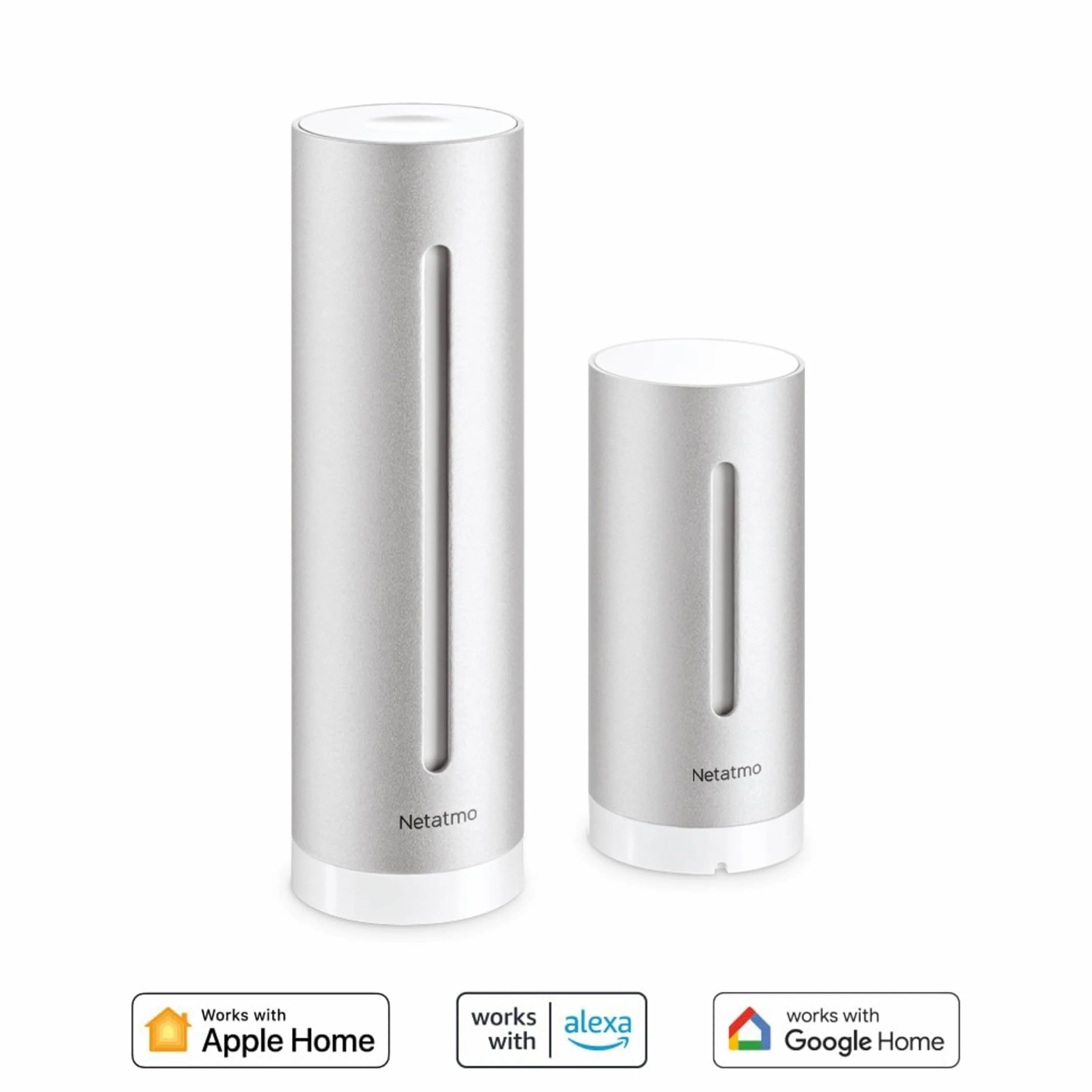 Netatmo Station Météo Intérieur Extérieur Connectée sans Fil avec Support Mural, Thermomètre & Pluviomètre connecté sans-fil pour la Station Météo Netatmo, NRG01-WW, Noir