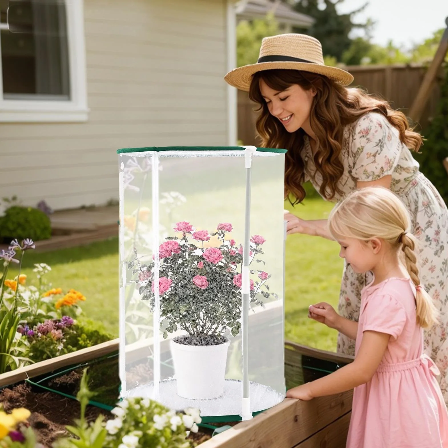 Housse de protection pour plantes en filet pour extérieur, légumes, fruits, arbustes