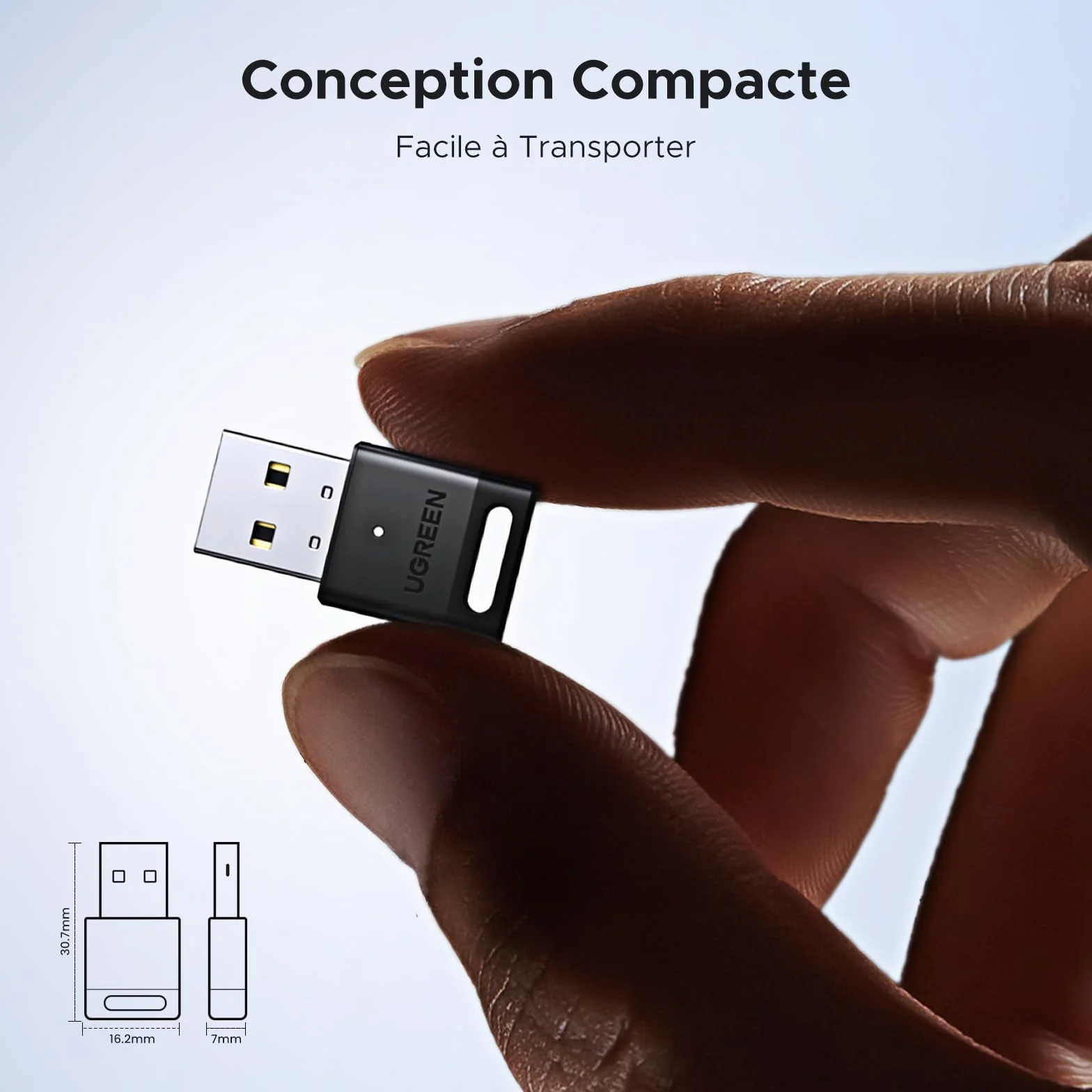 UGREEN Dongle Bluetooth 5.4 Adaptateur USB Faible Latence pour PC Windows 11 10 8.1