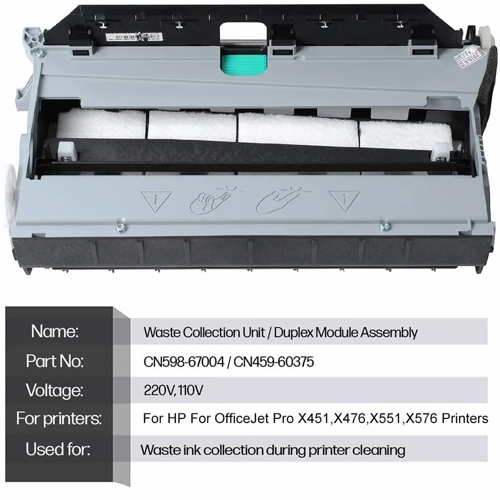 Module duplex HP Officejet Pro X451dn X451dw X476dw X476dn X551dw X556dn PageWide Unité collecte déchets encre