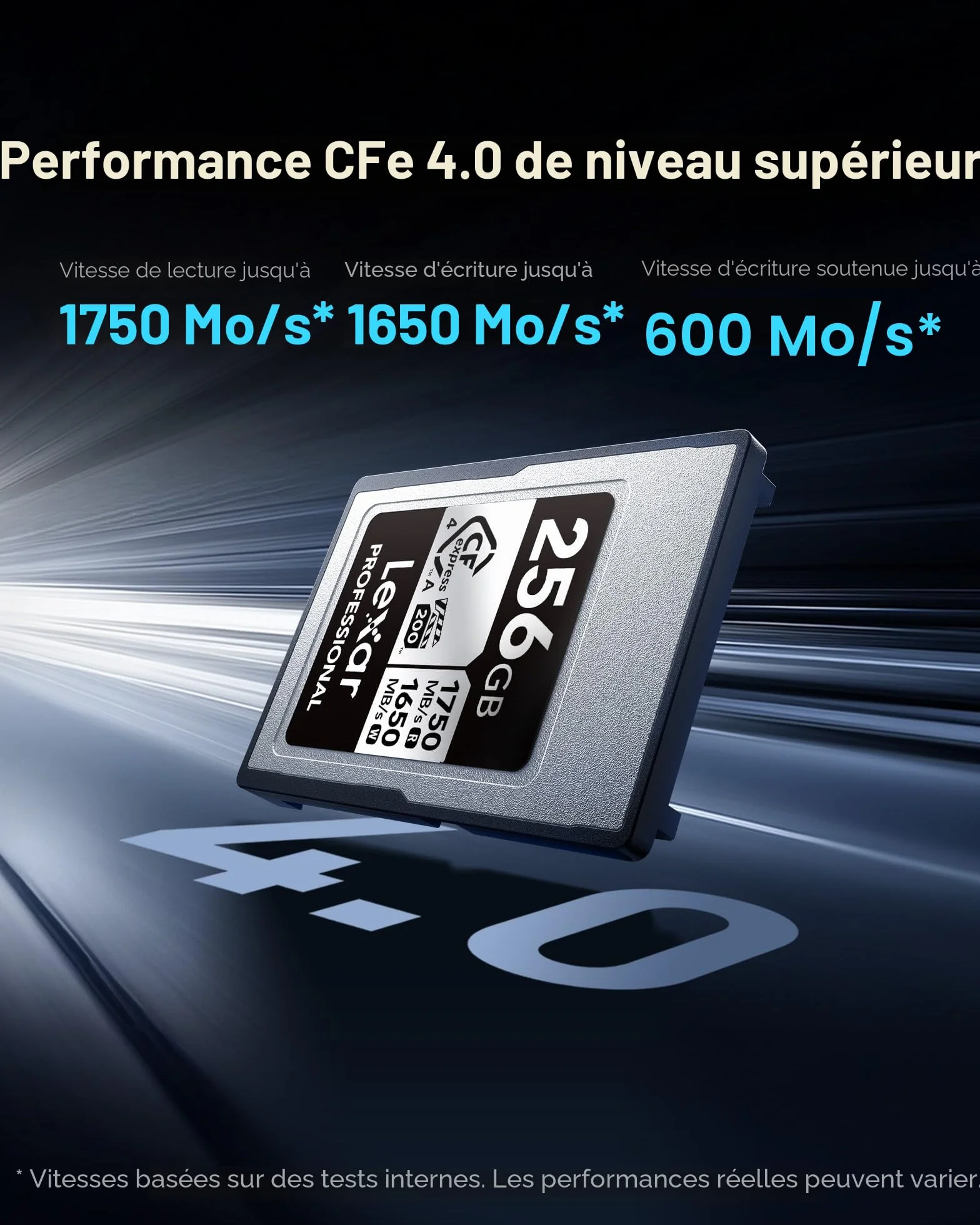 Lexar Professional Silver Series CFexpress 4.0 Type A Carte CFe 256 Go 1750 Mo/s Lecture VPG200 8K