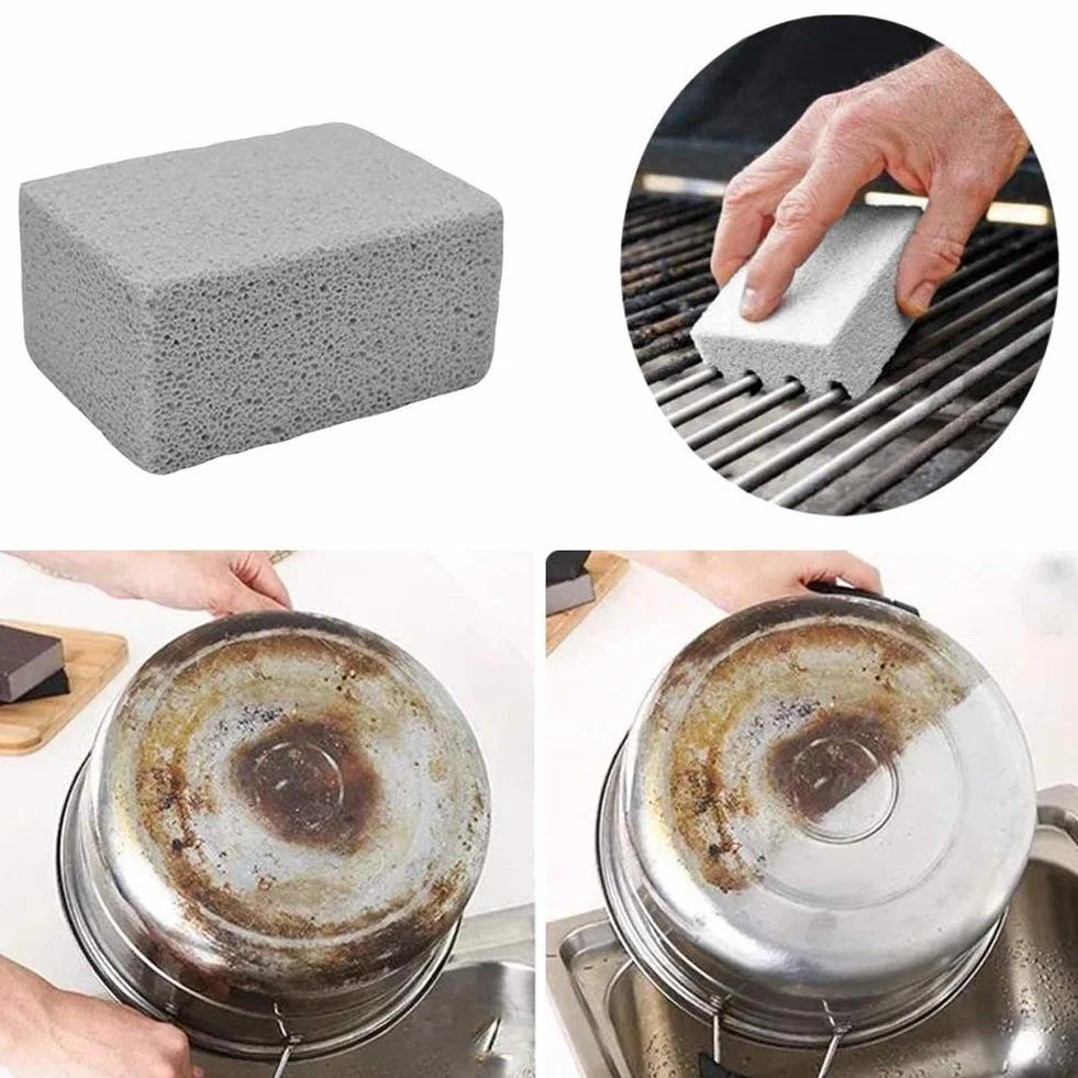 Grill Nettoyage Pierre crêpière Brique Barbecue Ponce Grattoir Brosse 4PCS