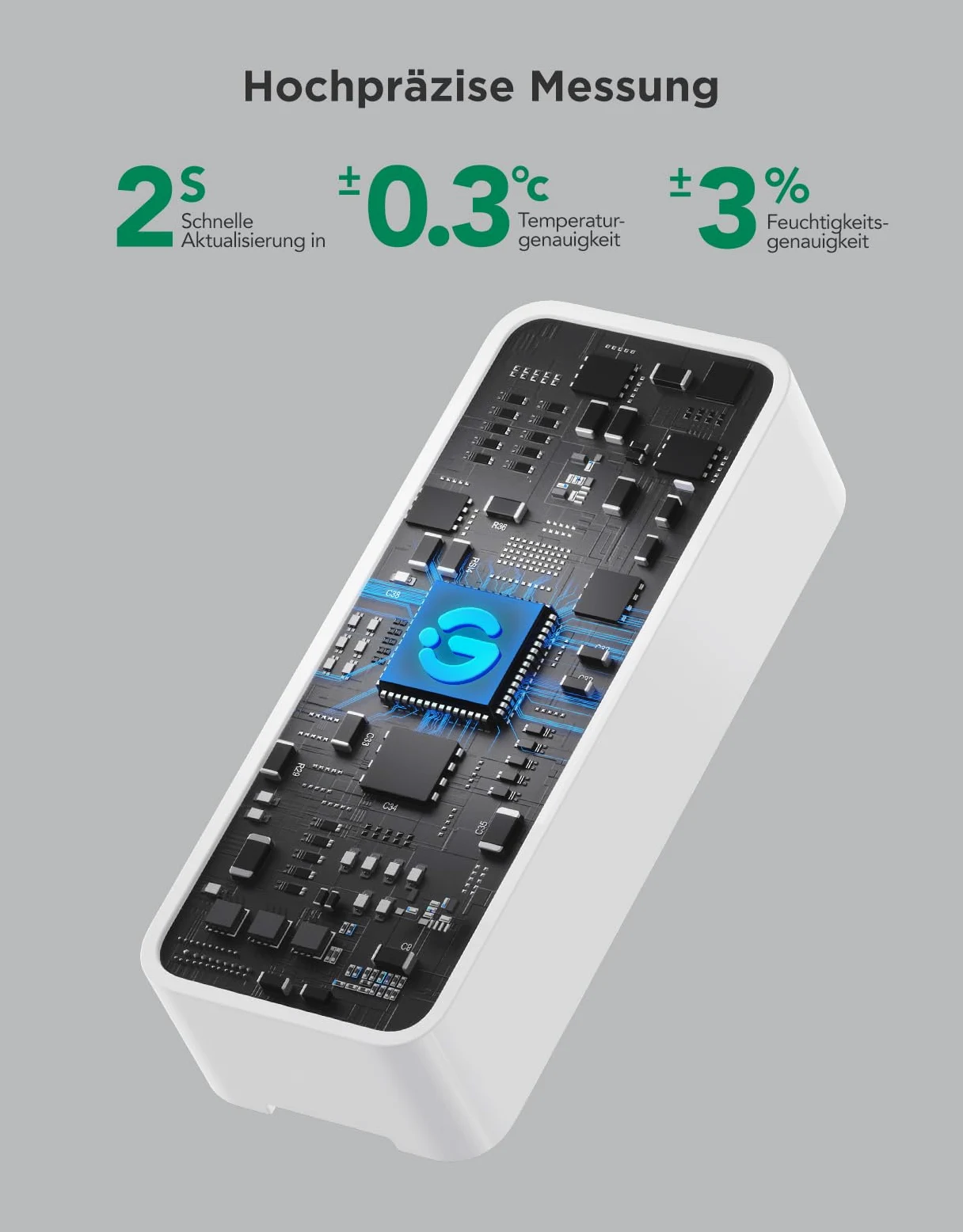 GoveeLife Thermomètre hygromètre WLAN interne, lot de 3 pièces, température intelligente et compteur d'humidité de l'air avec notification d'application et stockage de données, convient à la serre