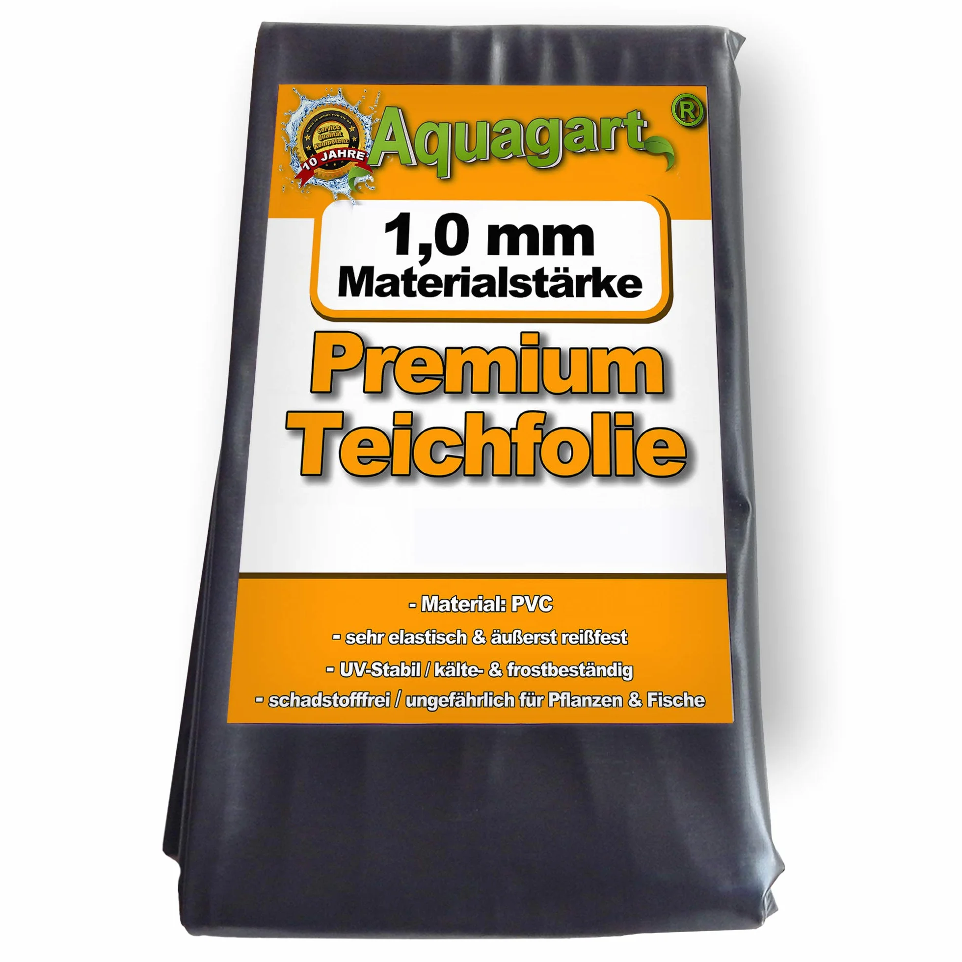 Bâche de bassin PVC 10m x 2m Bâche noire 1.0mm pour bassin de jardin