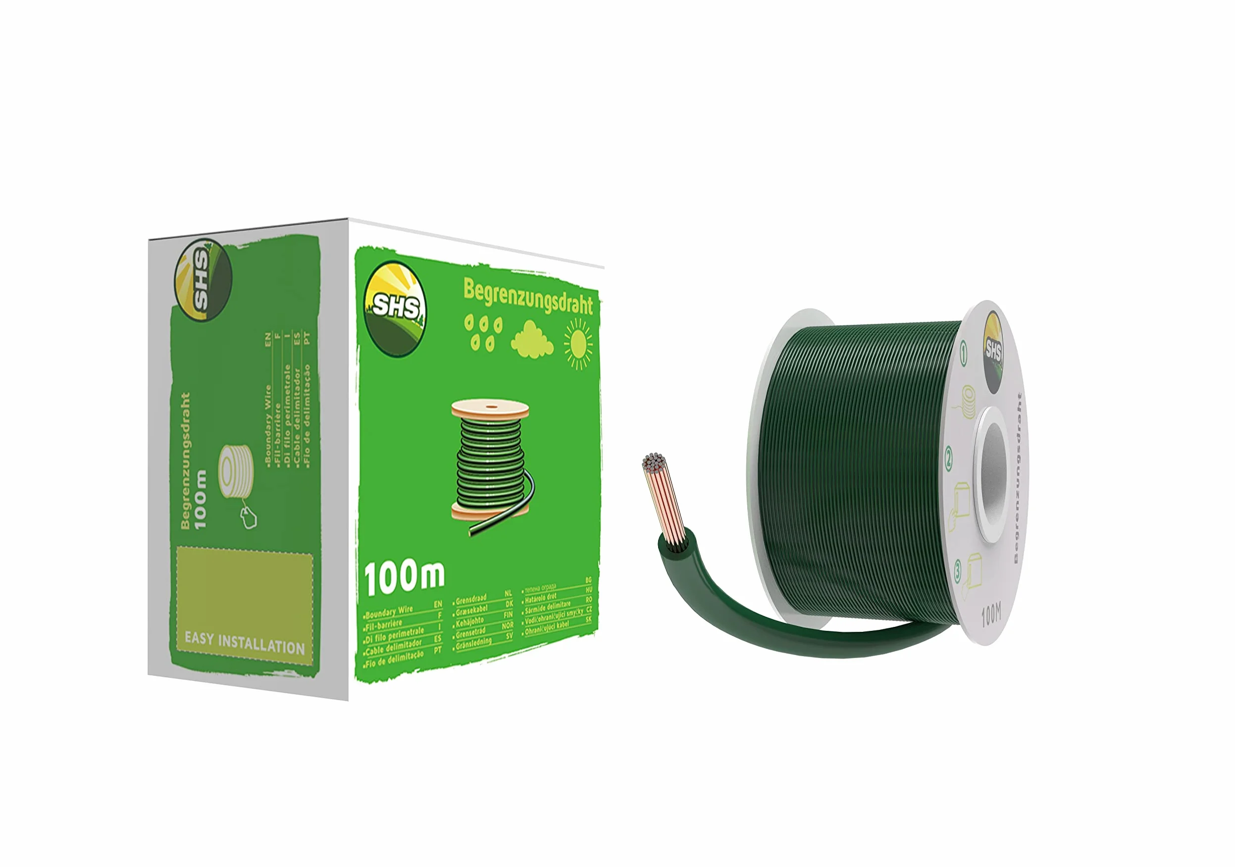 Câble de délimitation de 100 m + 30 lames pour robot tondeuse à gazon, kit d'accessoires, fil de délimitation pour câble de recherche, compatible avec Worx Landroid