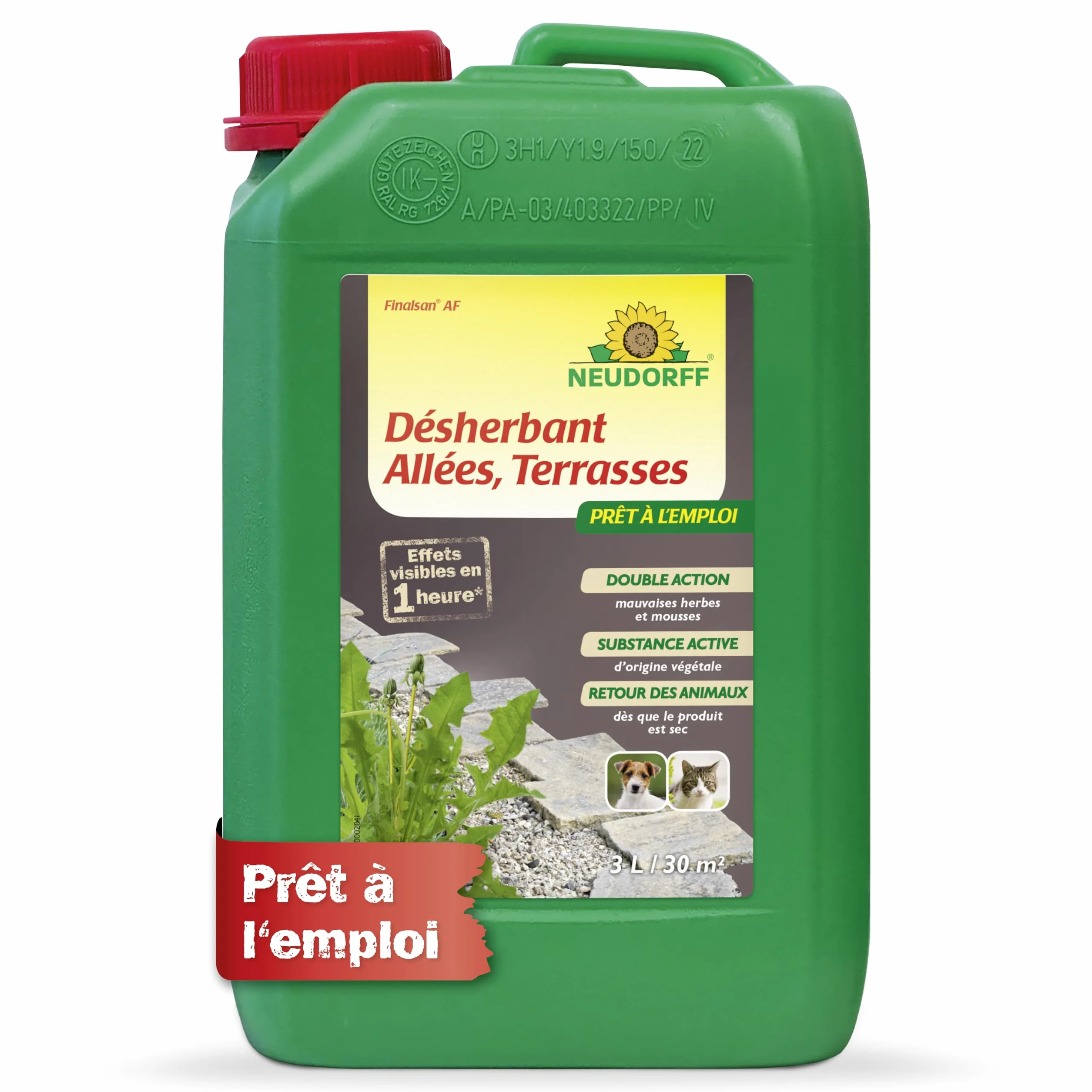 Neudorff Finalsan Désherbant Allées Terrasses 3 L Sans Glyphosate