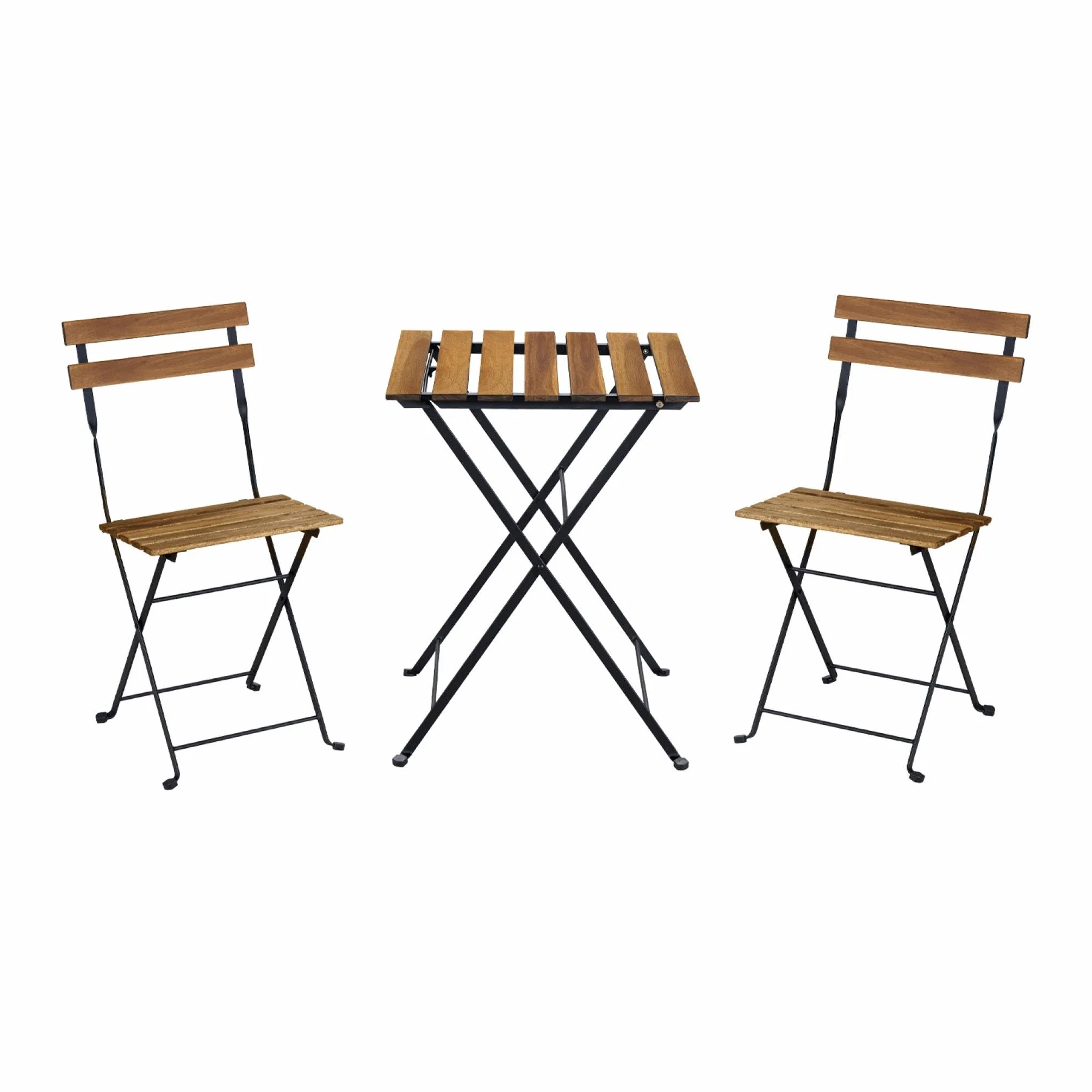 Alice's Garden Table de bistrot pliante bois d'acacia et métal 55 x 54 cm
