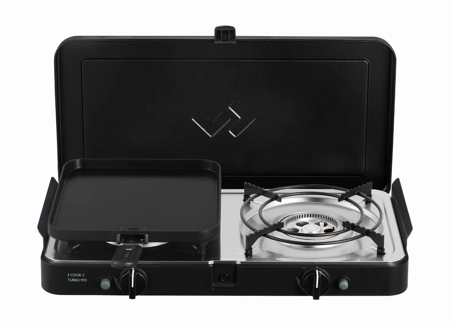CADAC Gril de table Barbecue 2 Cook 3 Turbo Deluxe 30mBar Noir