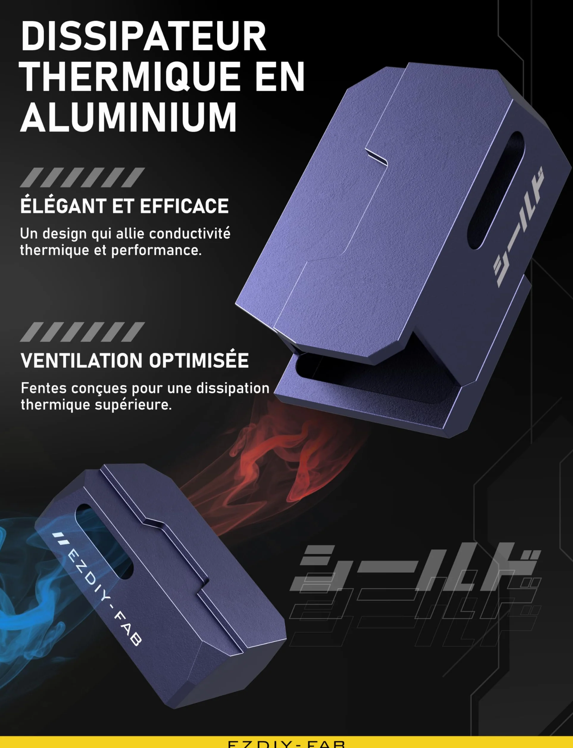 EZDIY-FAB Shield Series GPU PCIe 8 Pin Power Adapter 90 Degree Angled Connector Aluminum Design for Graphics Cards - Standard Type, Violet - 2 Pack