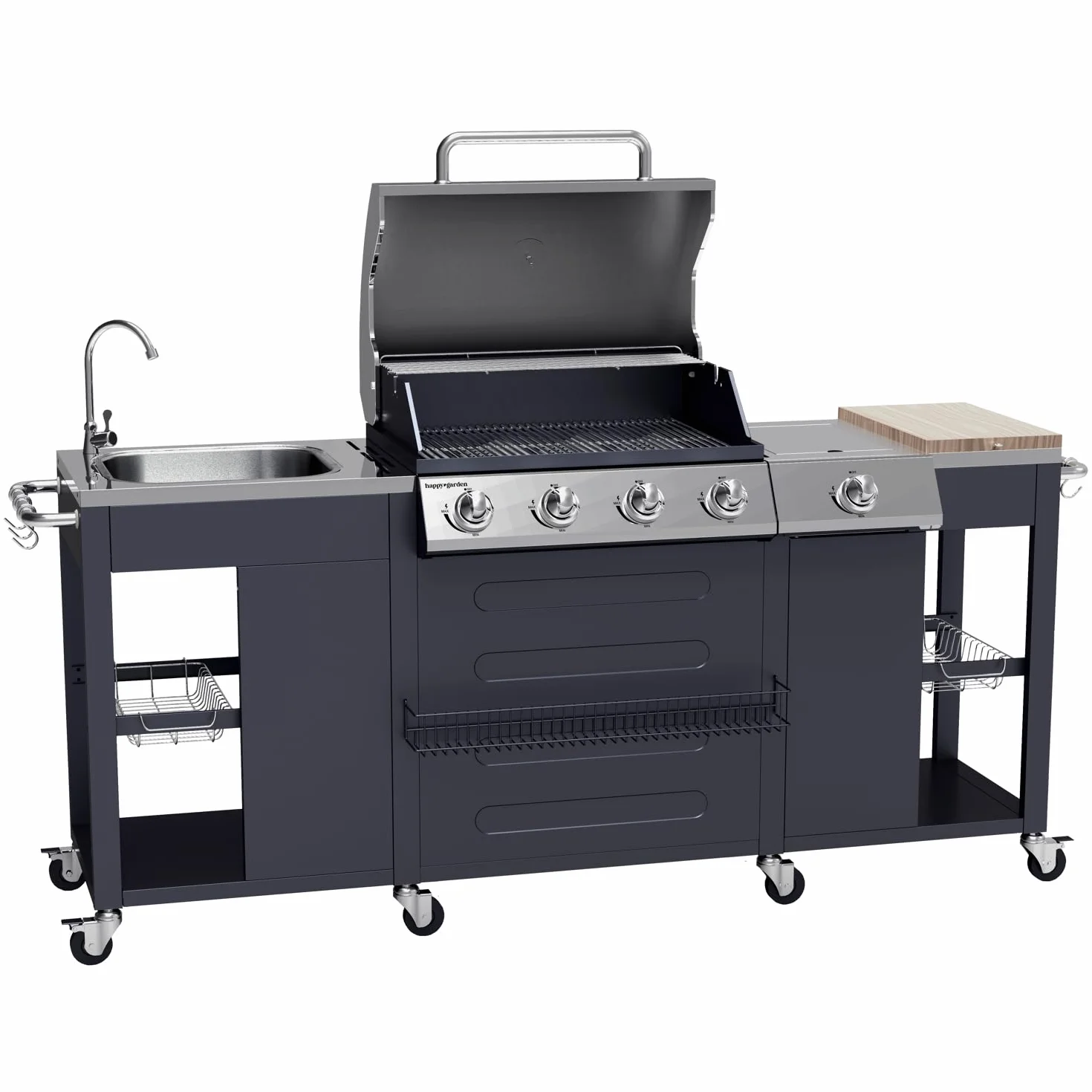 HAPPY GARDEN Cuisine d'extérieur Texas 4+1 Brûleurs 17,2 kW