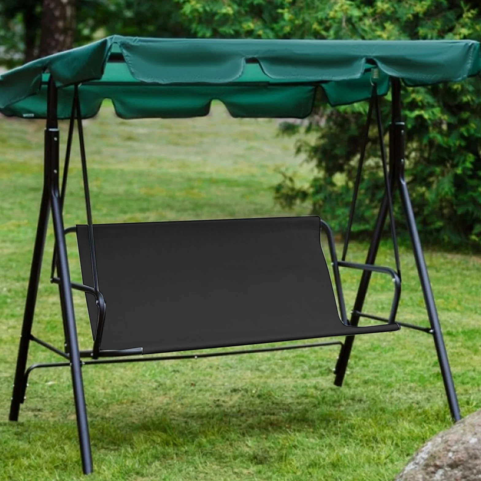 Housse de Siège de Balancelle Imperméable 115x48x48cm Gris pour Chaise Extérieur