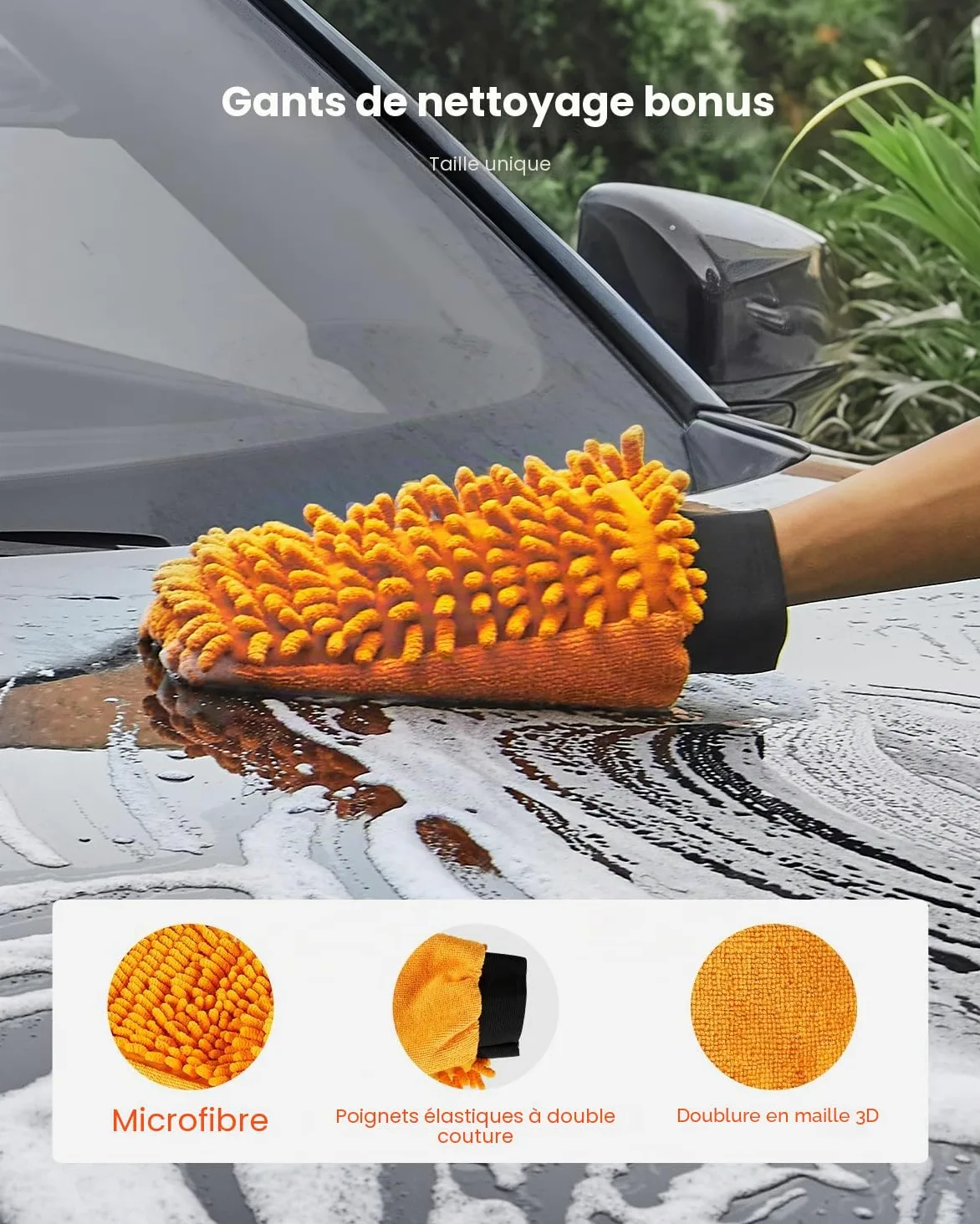 VEVOR Nettoyeur de Surface pour Nettoyeur Haute Pression 590 mm, Accessoire Nettoyeur Sol en Acier INOX sur Roues, 275 Bar Max. mécanisme de réglage d'angle 7 Buses pulvérisation 2 tiges d'extension
