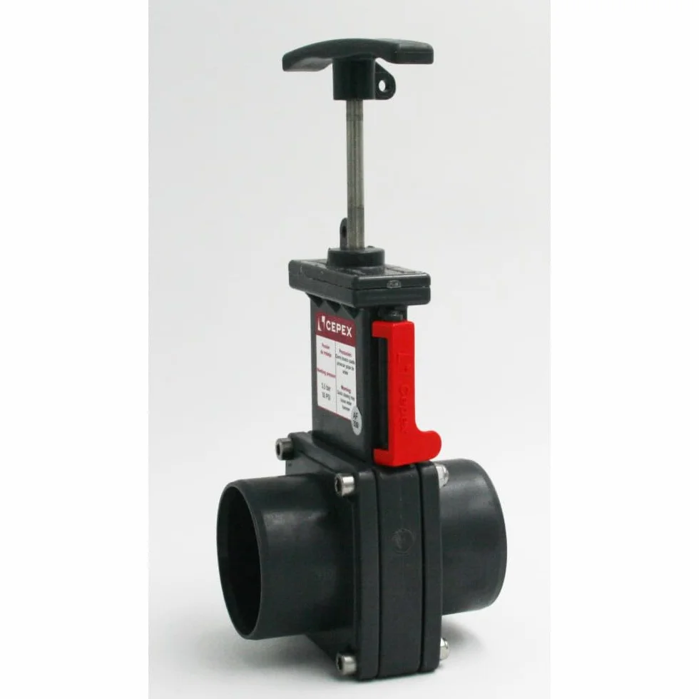 Vanne guillotine PVC ø 50 mm pour bassin aquatique aquaponie