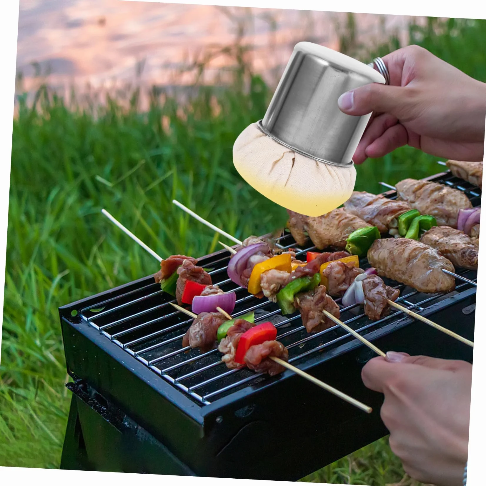 ABOOFAN Tampon Graisseur Crepiere en Acier Inoxydable Essuie-Glace Multifonctionnel pour Cuisine Barbecue
