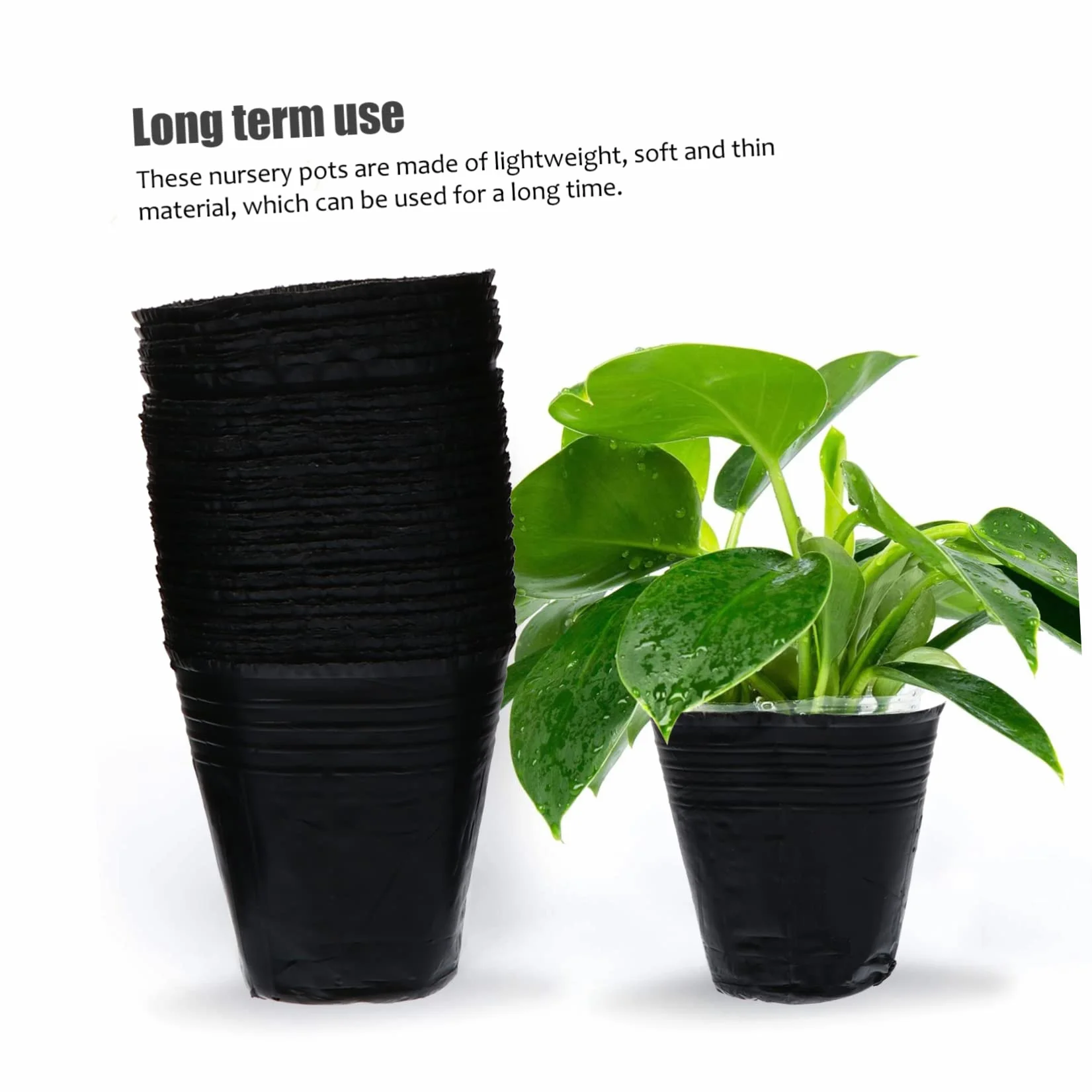 Hemobllo 500 pièces Pots de Nutrition pour Plantes Contenants de Repiquage avec Drainage Godets de Culture Jardinage Lot