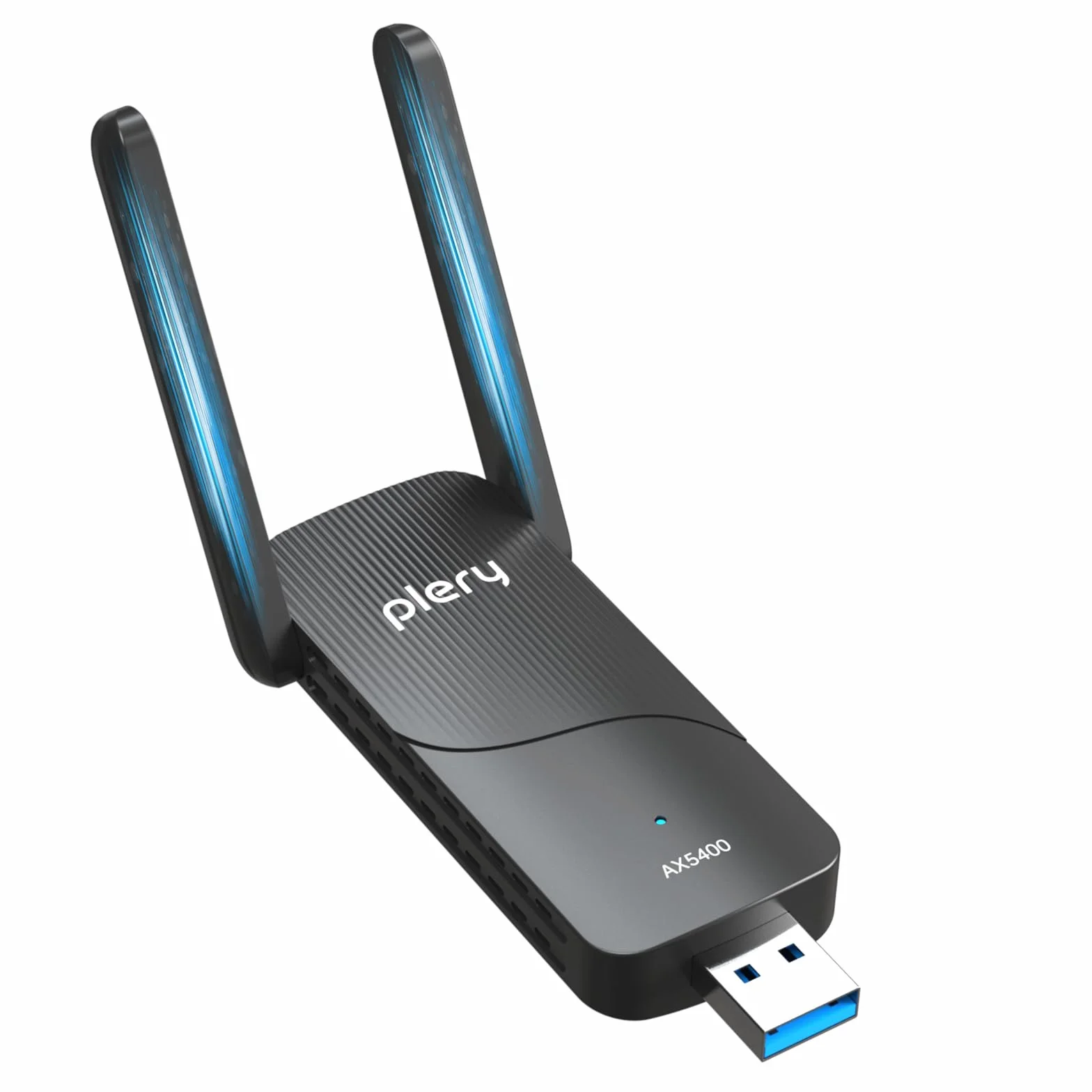 Clé WiFi 6 5400Mbps Tri-Bande 6GHz 5GHz 2,4GHz 2×6dBi Antenne USB 3.0 Dongle PC Windows 11/10 WPA3