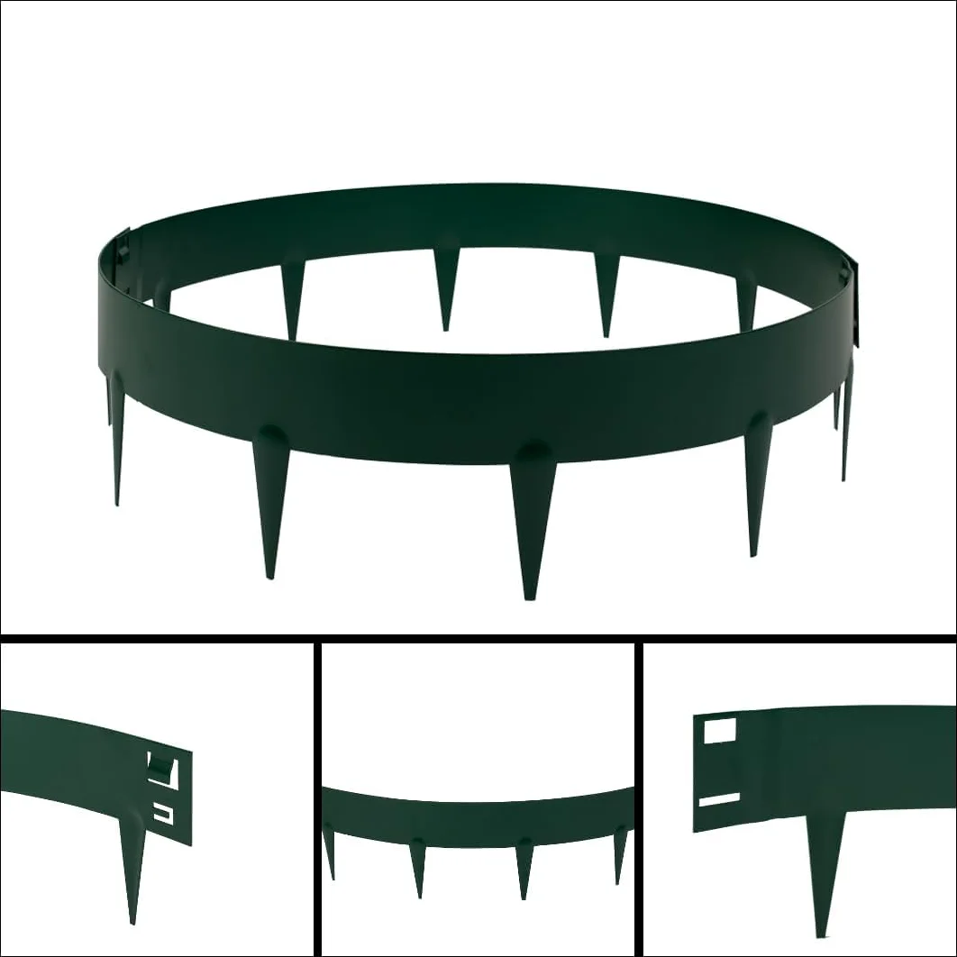 Bordure d'arbre en Acier avec épines | Clôture en tôle de Zinc, Bronze Mat O2A Ø 0,6 m, Anneau d'arbre, Clôture de Jardin, Bordure de pelouse en métal