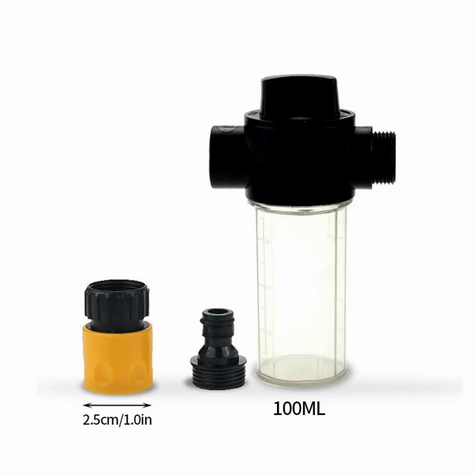 Pistolet d'arrosage avec embout multi-jets, Buse de tuyau d'eau for arroseur jardin lavage voiture, métal + plastique, mise à niveau pression
