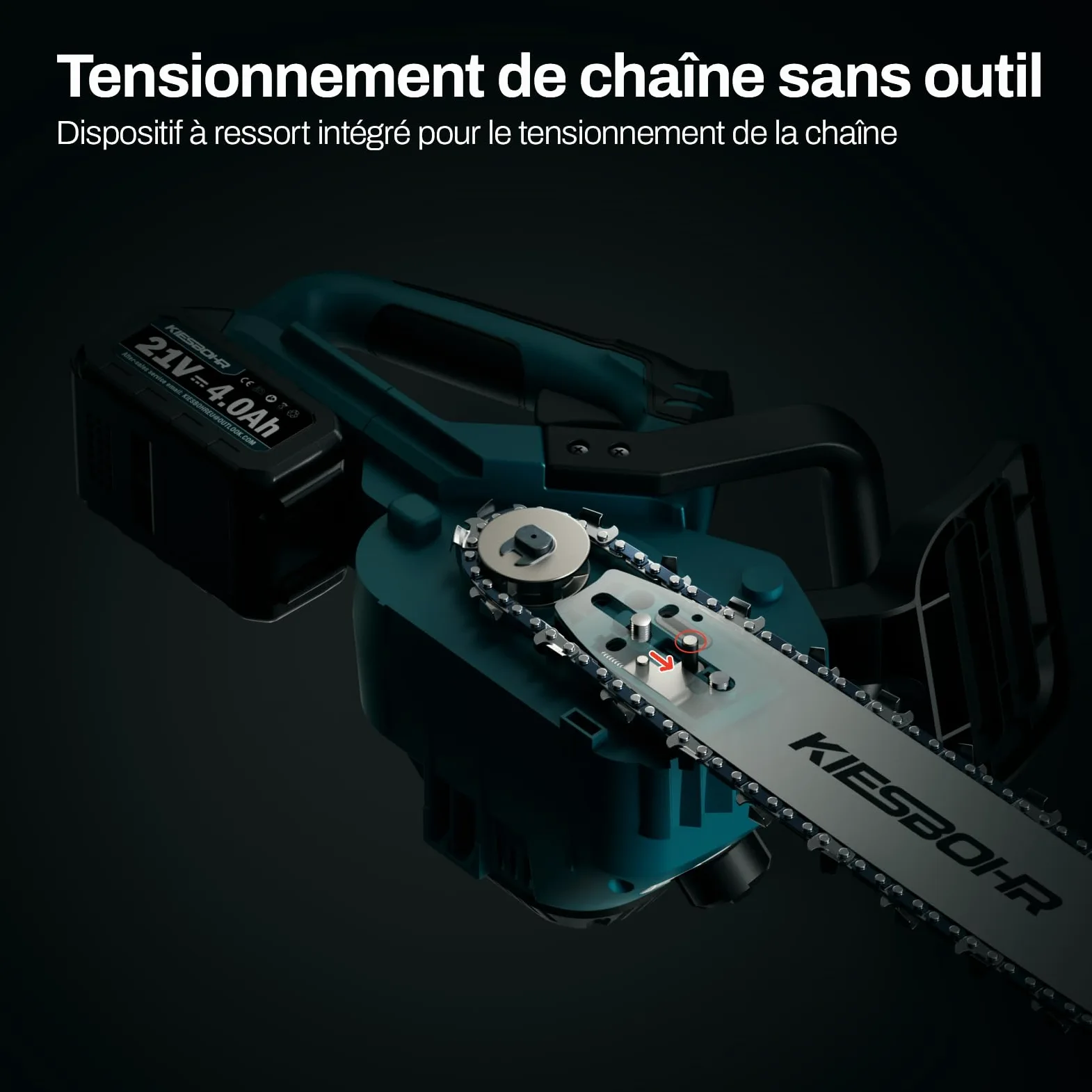 Tronçonneuse Sans Fil 30cm pour Makita 18V(sans batterie) | Moteur sans balais, tension rapide chaîne, jardinage et coupe bois, compatible Makita 18 V(non G-Series)
