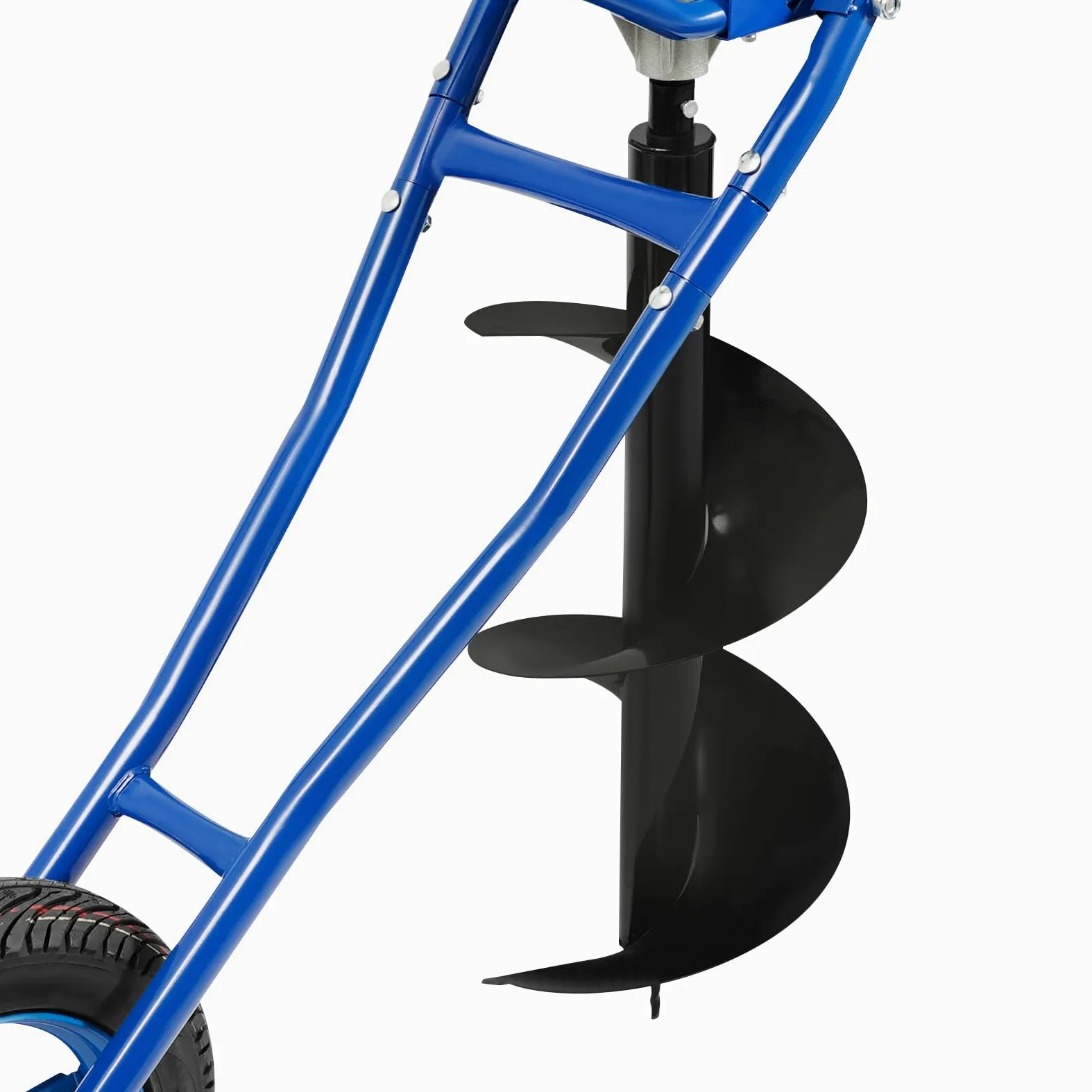 Tarière à essence 2 temps, 52 cc, réservoir de 1 l, avec support de transport, foret de jardin, puissance 1460 W, embrayage centrifuge