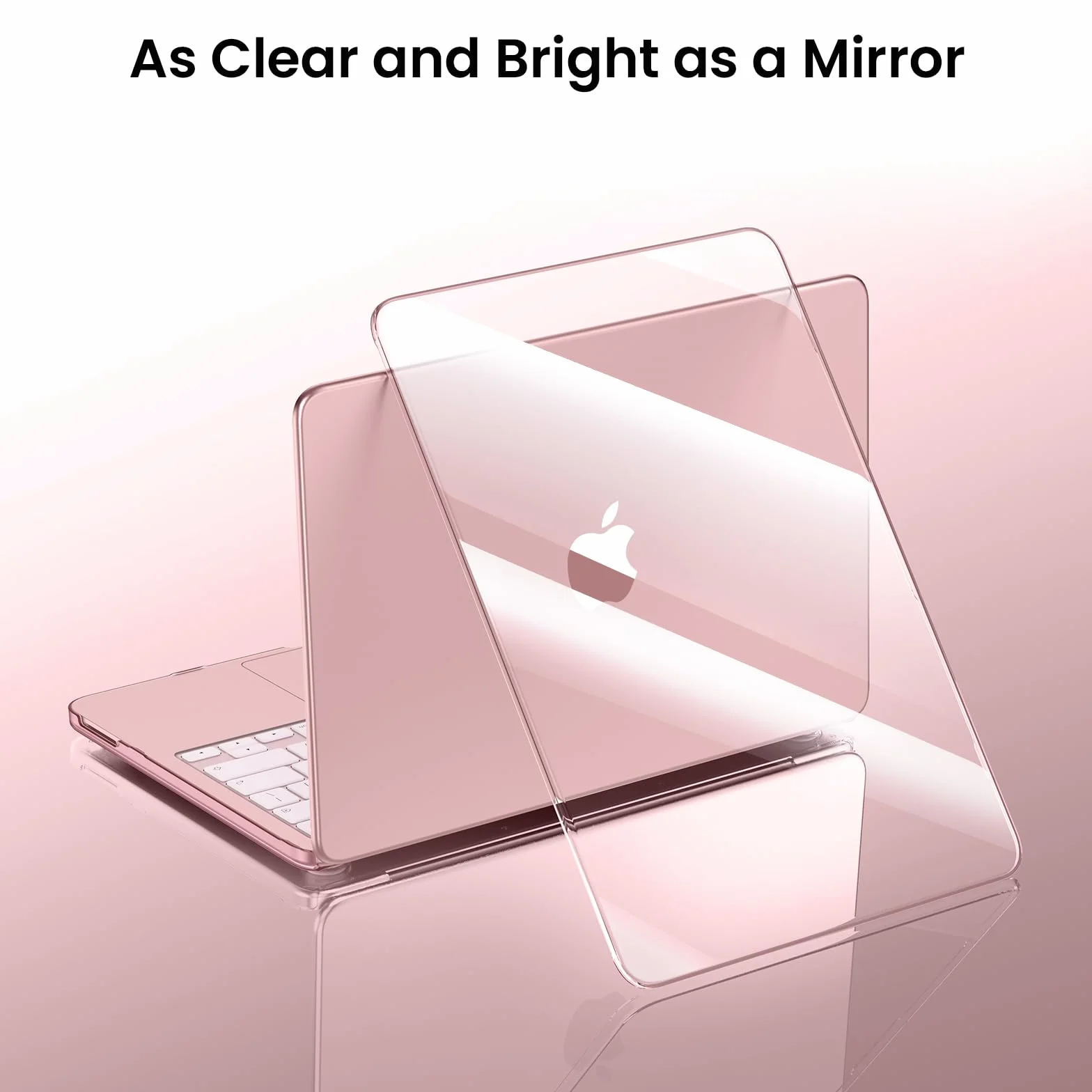 BlueSwan Coque MacBook Neo 13 Pouces 2026 A18 Pro A3404 Étui Rigide Housse Plastique Rose poudré