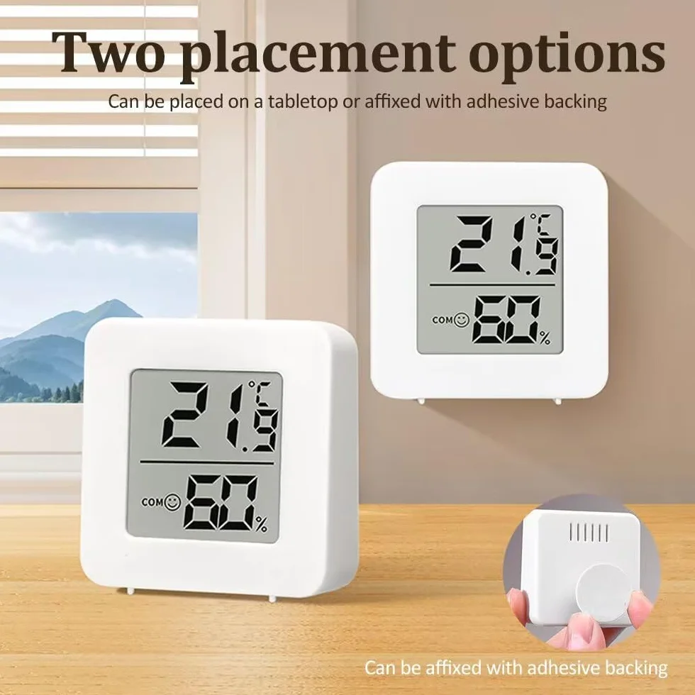 Thermomètre hygromètre d'intérieur numérique LCD température précise humidimètre lot de 2