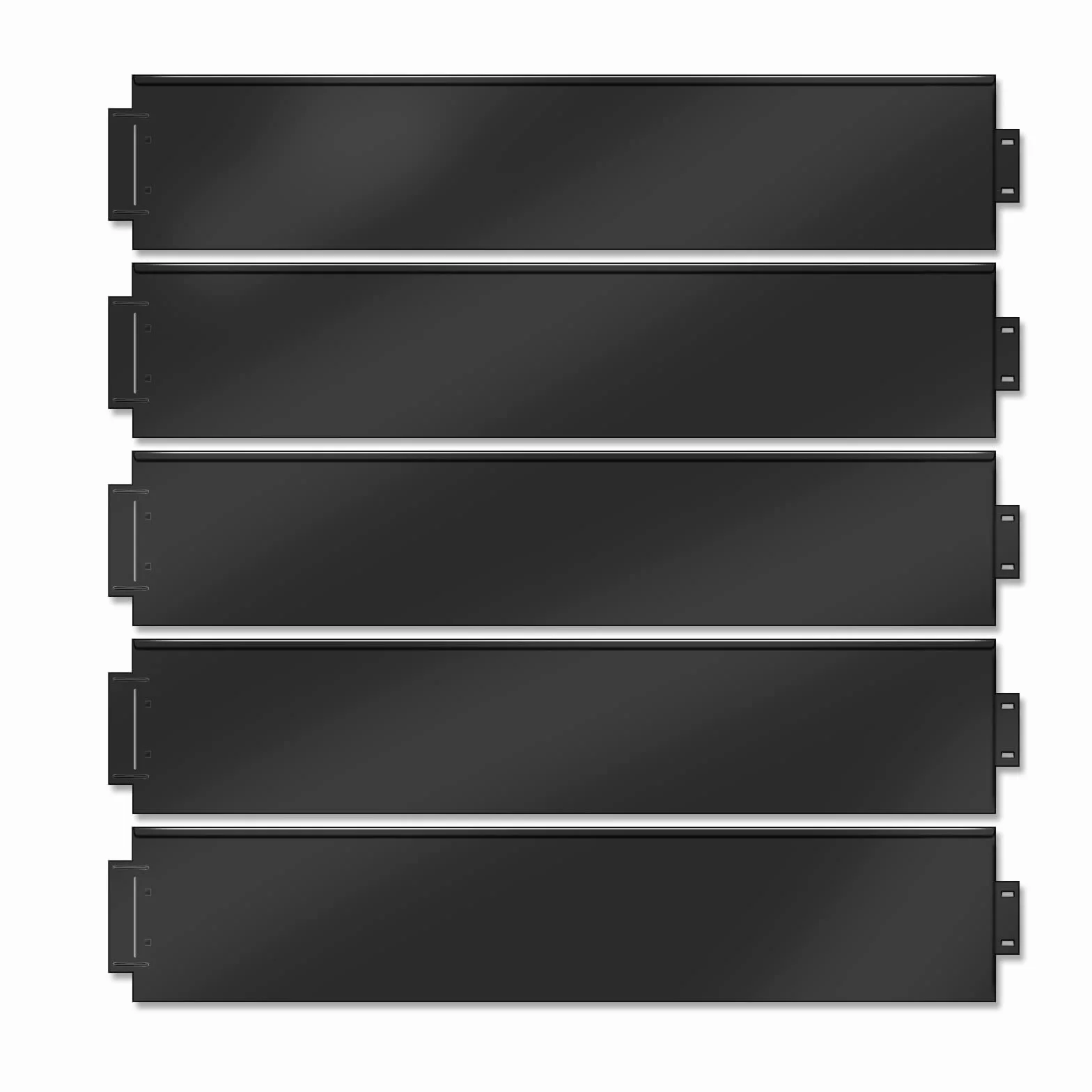 UISEBRT Lot de 25 bordures de pelouse en métal galvanisé - 25 m - 100 x 18 cm - Noir (longueur 25 m - Hauteur 18 cm)