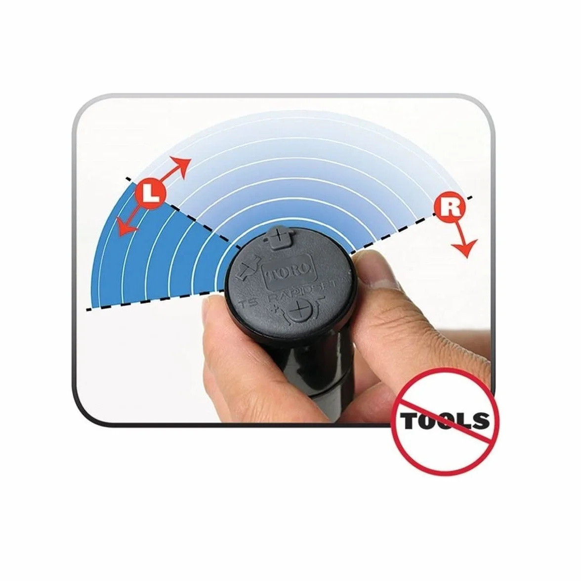 Toro Lot de 10 arroseurs d'arrosage T5P RS (Rapid Set) avec portée de 7,6 à 15,2 m Arroseur avec réglage de l'arc sans outils Diffuseur d'arrosage Gazon