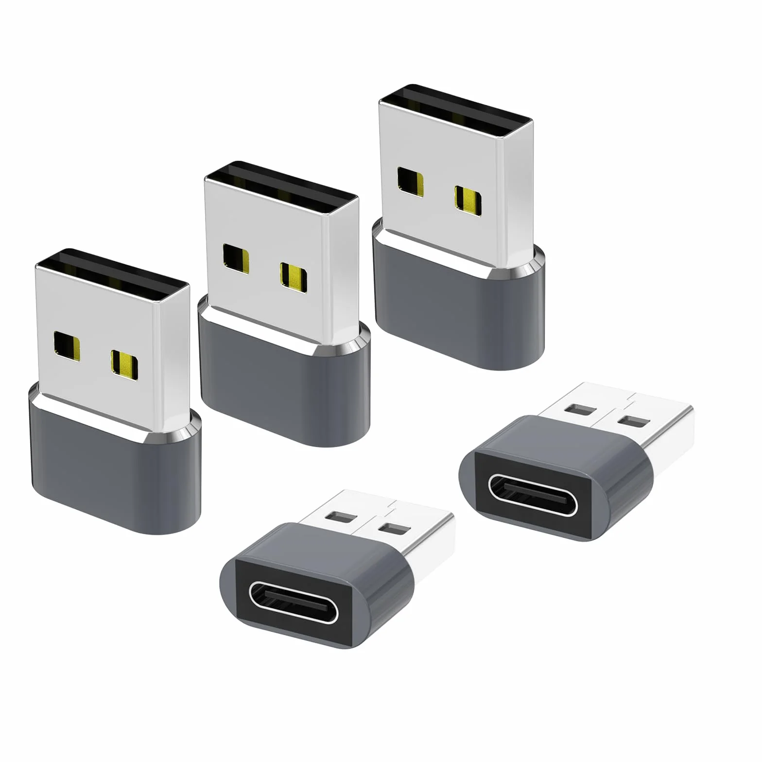 Adaptateur USB vers USB C pour iPhone 17 Pro Max 5 Pack, Type C Femelle vers USB A Mâle Convertisseur Chargeur pour Apple 16 15 14 13 11