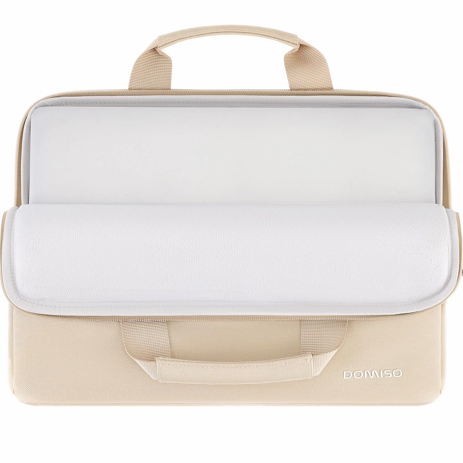 DOMISO Pochette Ordinateur 17 Pouces Sacoche PC Portable Dell HP ASUS Acer XPS Beige