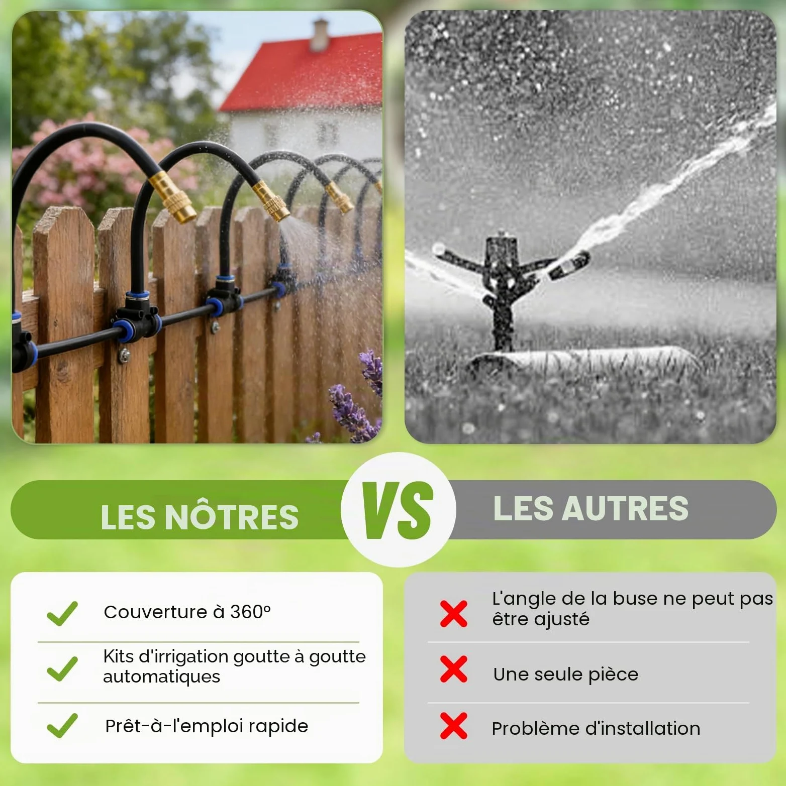 Système d'Irrigation Goutte à Goutte 30M,Irrigation À 360° | Réglage Précis Du Brouillard D'Eau,Installation Facile,Système D'Irrigation Jardin Pour Terrasse,Serre,Jardin Balcon
