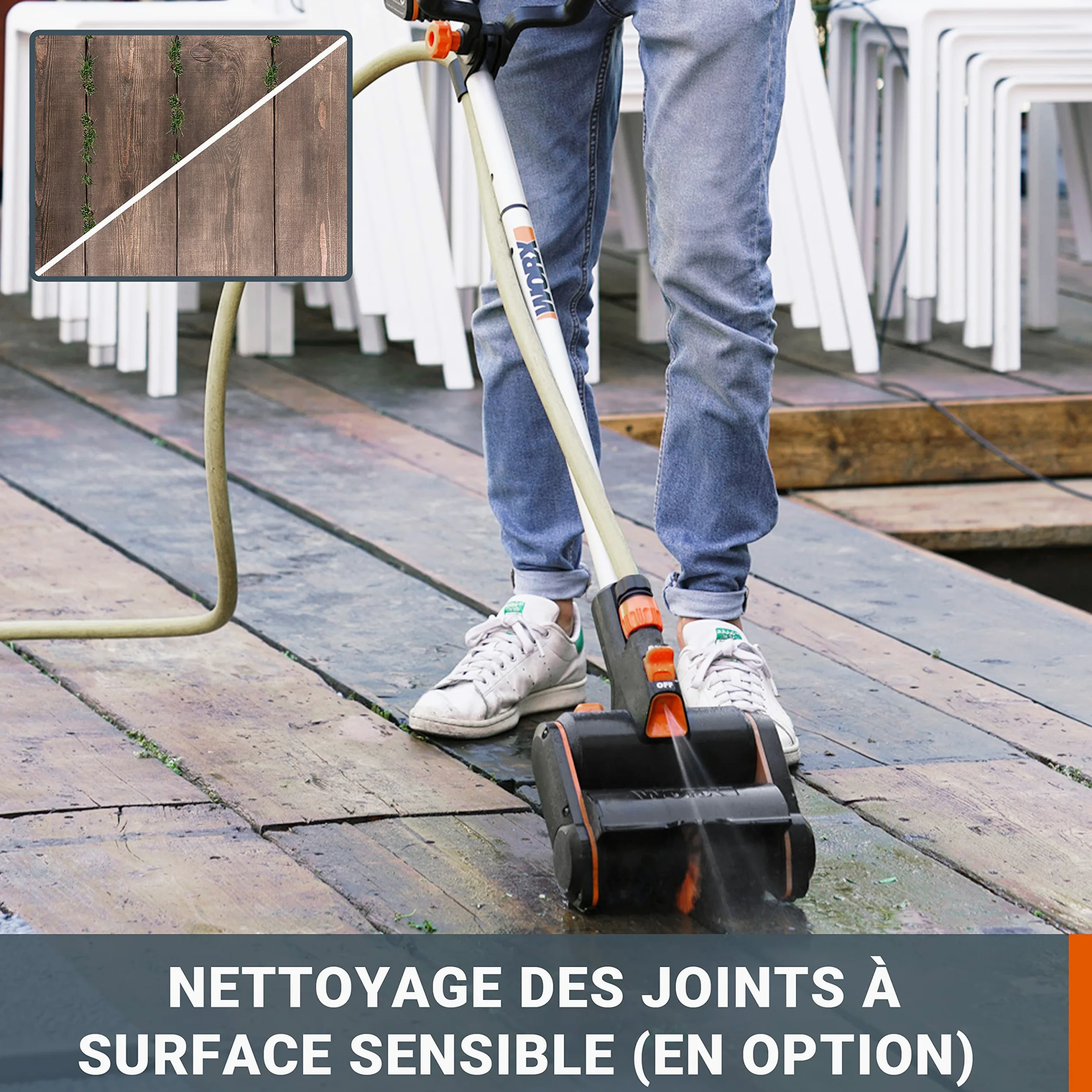 WORX Brosse de Nettoyage sans Fil 20V WG441E.9