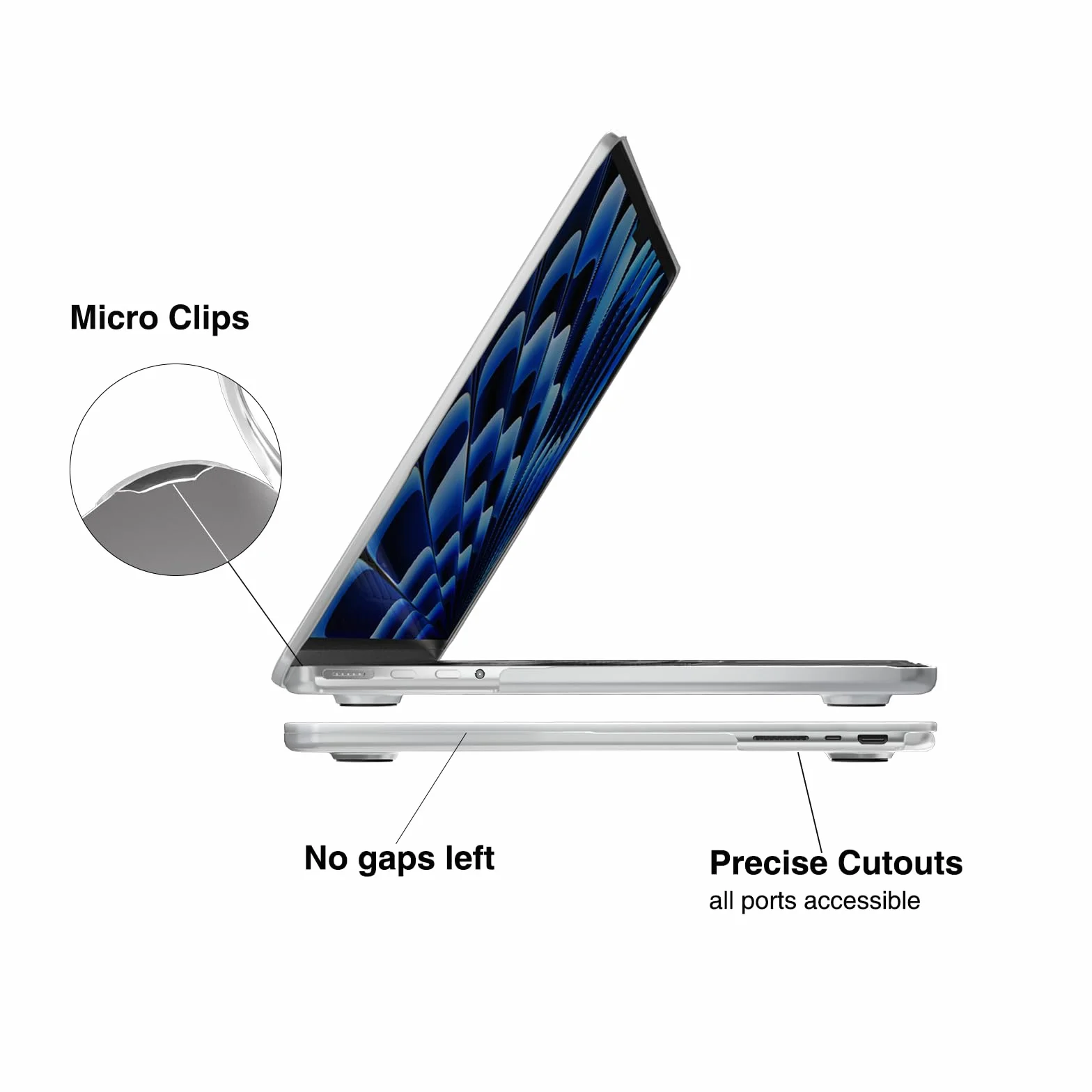 Coque Compatible MacBook Pro 16 Pouces M5 M4 M3 M2 M1 Pro Max Transparent Mat Anti-Fissuration