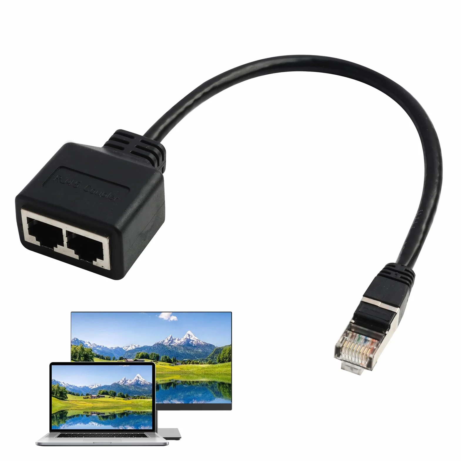 Coupleur RJ45 Répartiteur Ethernet LAN 1 vers 2 Adaptateur Cat5 Cat5e Cat6 Cat7