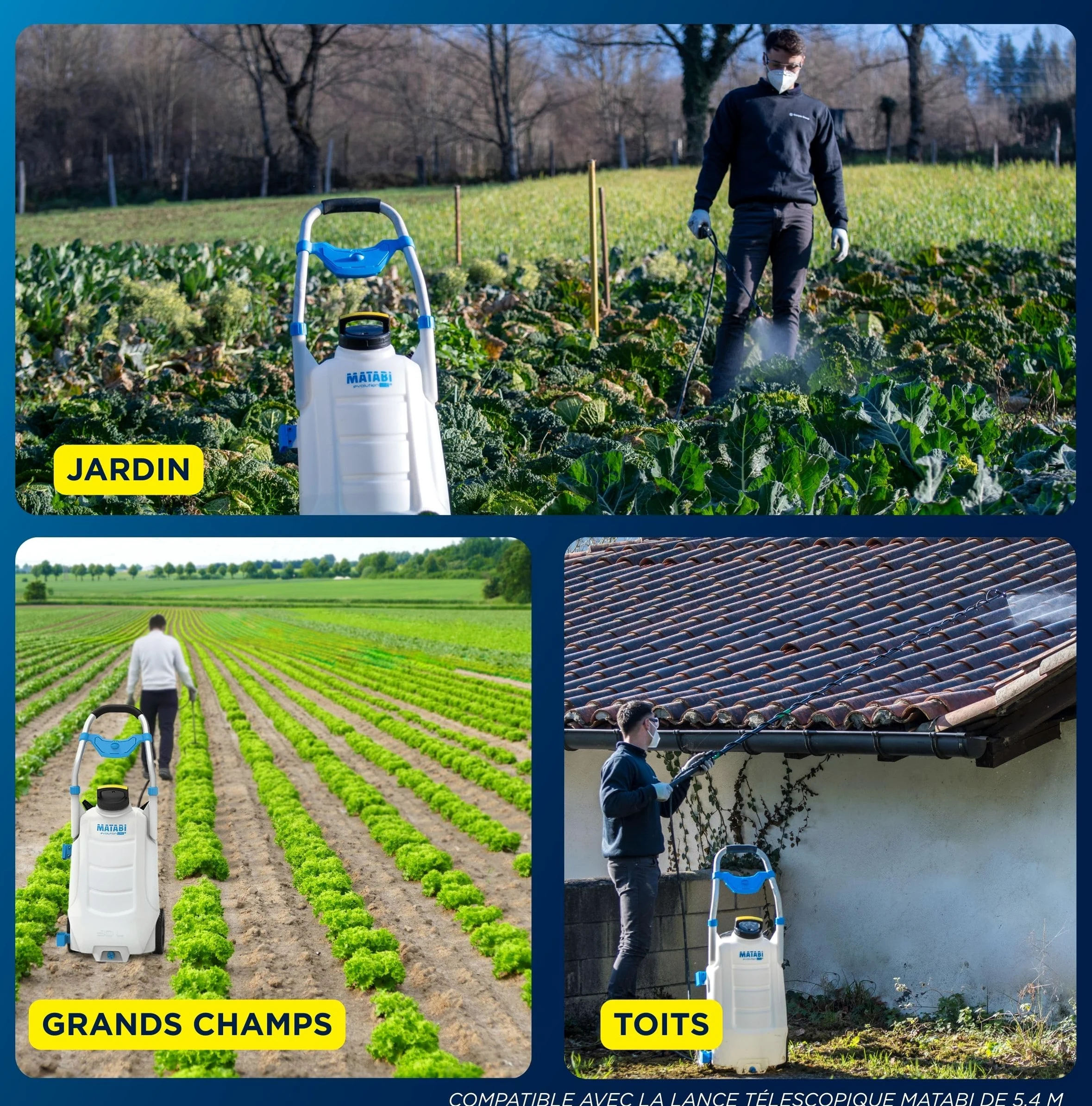 Matabi 30LTCs - Pulvérisateur Électrique 30 L sur Chariot - Batterie 18V | Pulvérisateur de Jardin avec 5,5 bar, contrôle électronique,4 buses, tuyau 8 m, autonomie jusqu’à 150L, poignée inox et roues