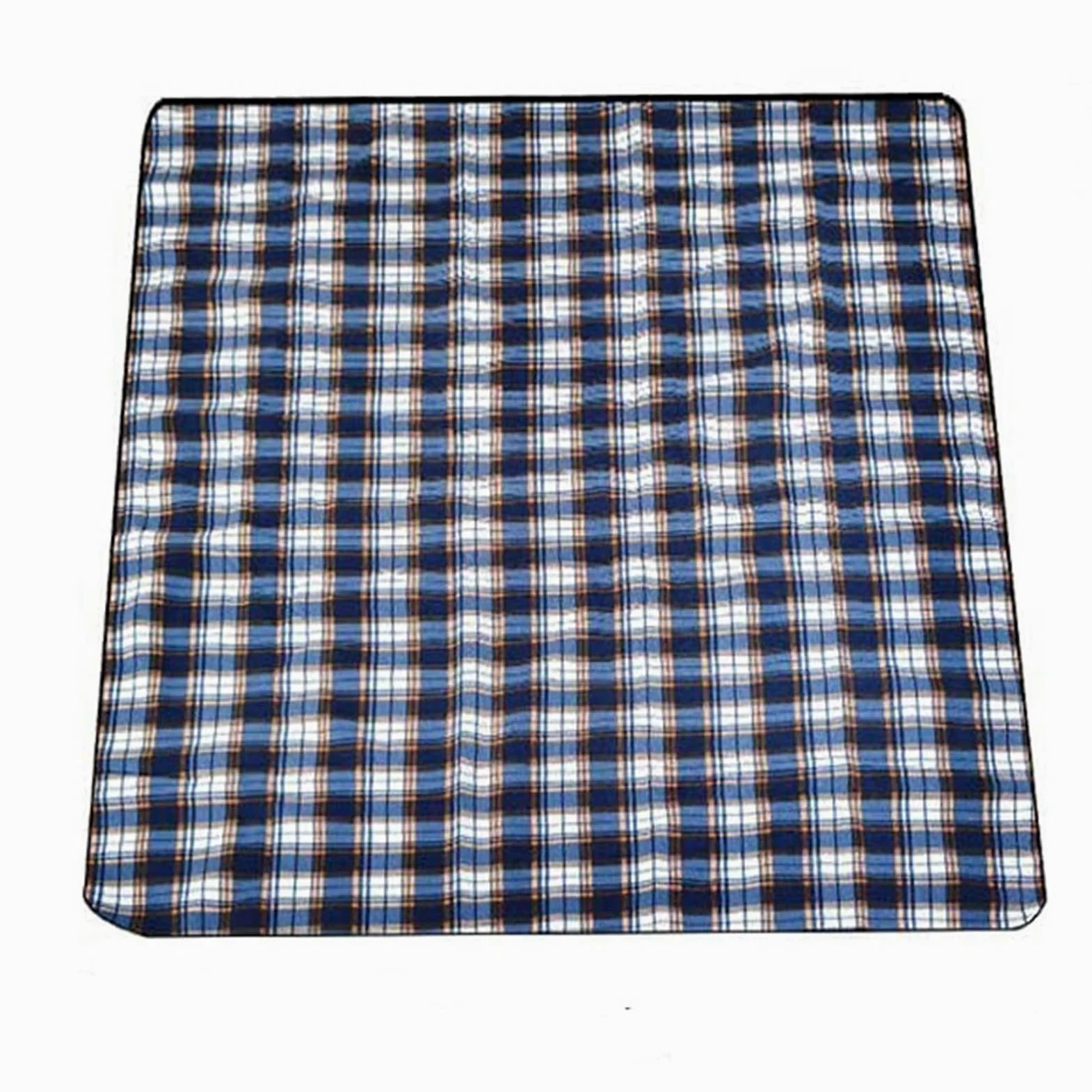Couverture Pique Niques Imperméable, Portable Tapis Pique Niques, Nappe Picnic Natte de Plage pour Jardin Camping Extérieur (Color : Blue Grid, Size : 150x200cm)