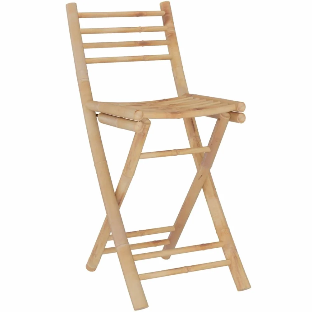 Mobilier de Bar 3 pcs Bambou Brun Salons de Jardin