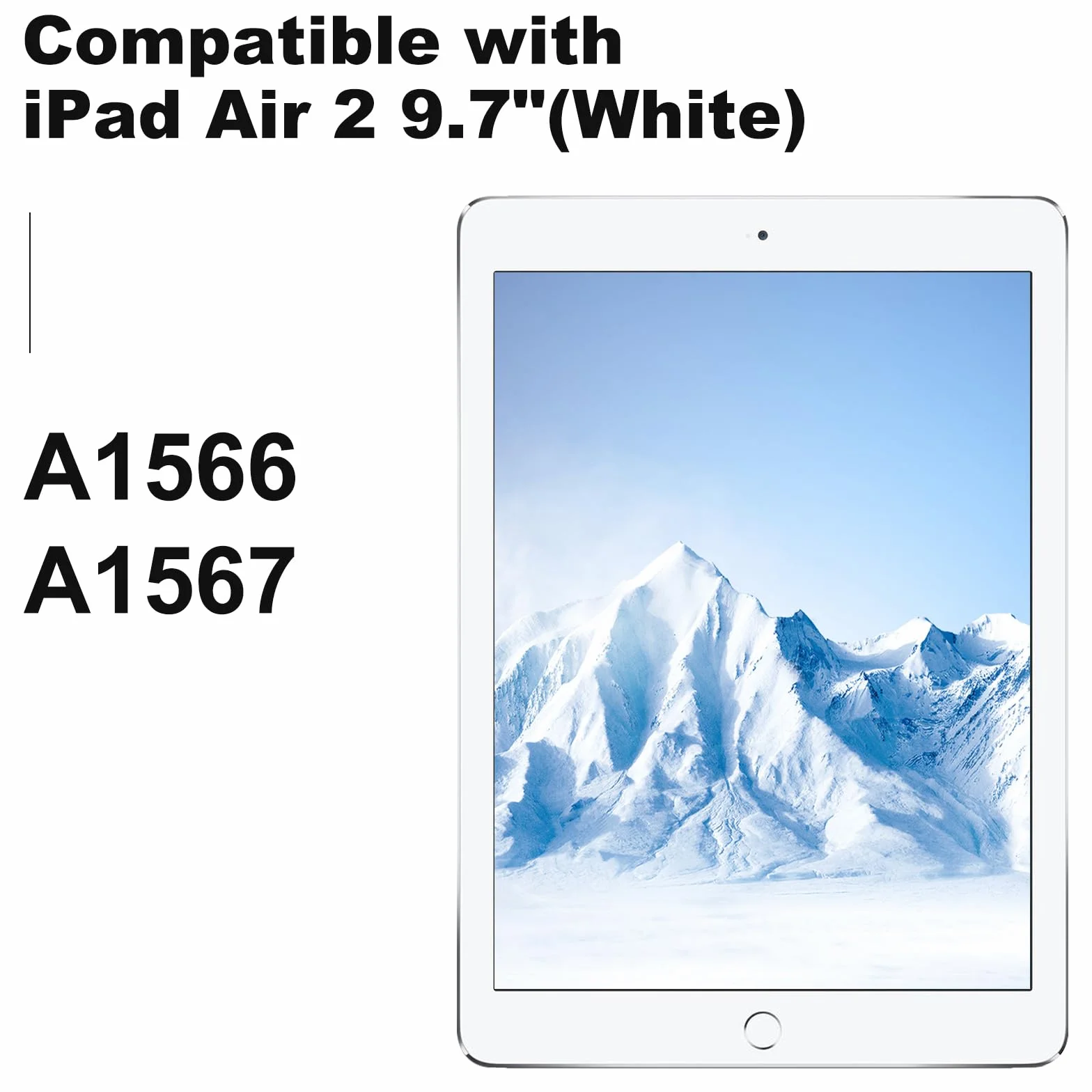 Écran Tactile LCD de Remplacement iPad Air 2 A1566 A1567 9,7 Pouces 2014 Blanc avec Outils