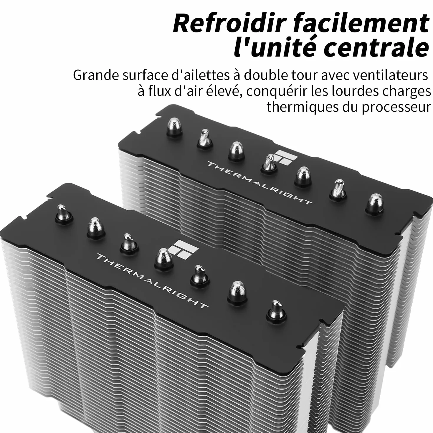 Thermalright PS120SE ARGB Refroidisseur d'air CPU 7 caloducs Dual 120mm TL-C12B-S V2 PWM AGHP 4.0 AMD AM4 AM5 Intel LGA1700 1851 1150 1151 1200