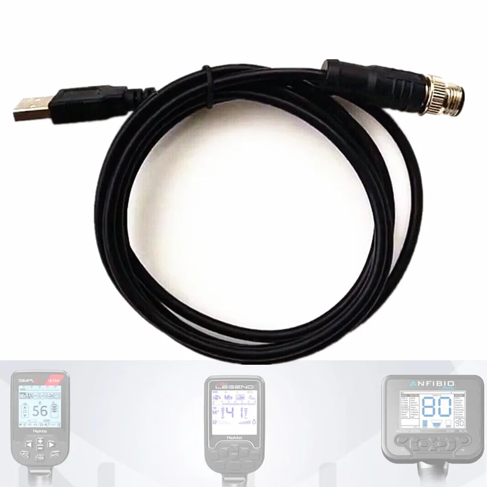 Accessoires pour détecteurs de métaux câble de charge compatible Nokta Simplex Kruzer Legend ANFIBIO 1,1m