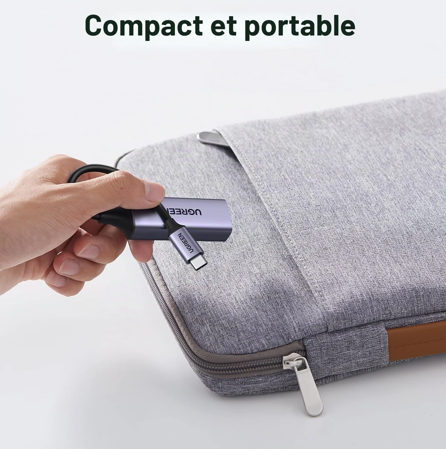 UGREEN Adaptateur USB C Ethernet Gigabit Thunderbolt vers RJ45 Réseau LAN 1Gbps Gris